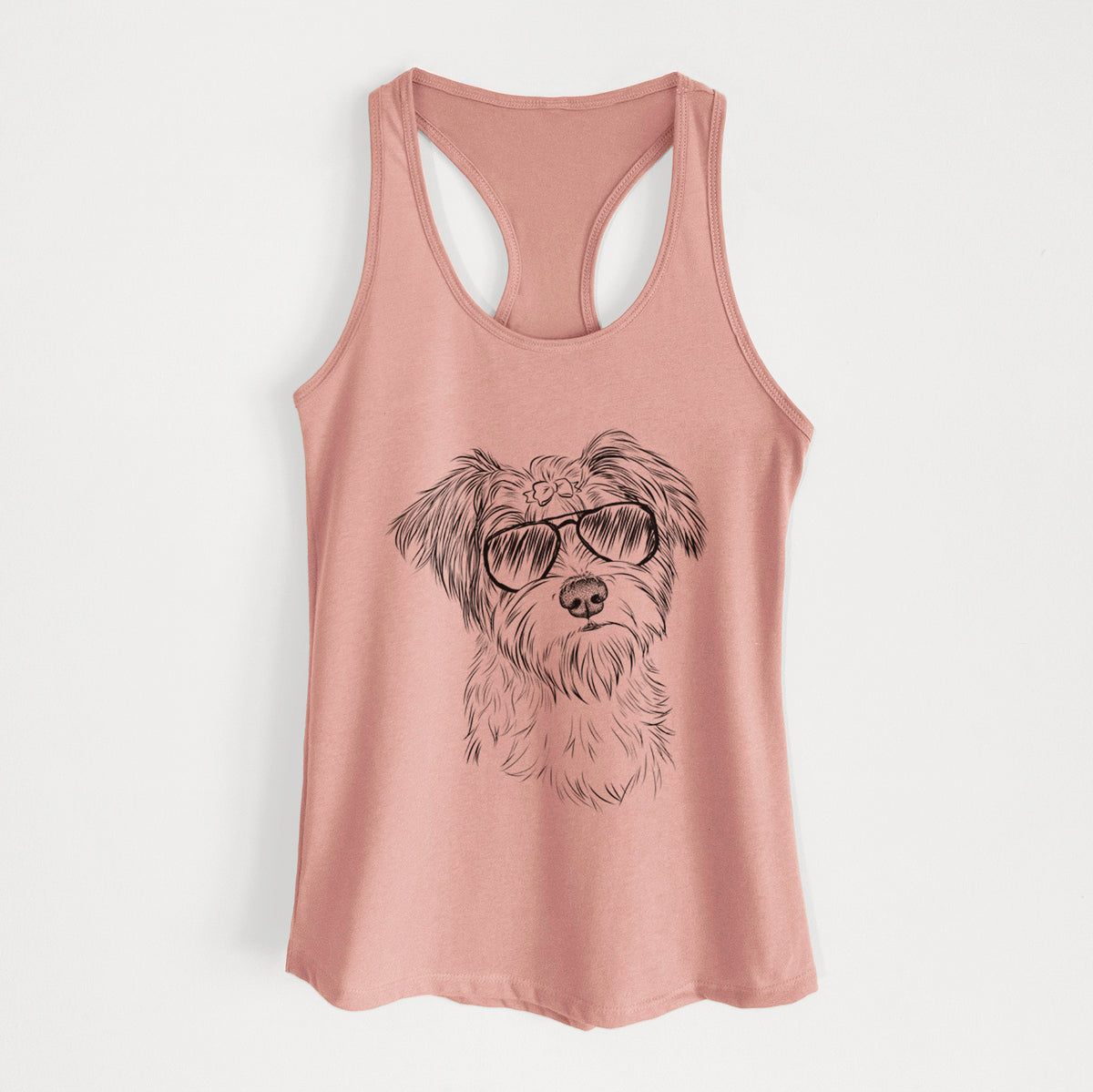 Birdee the Schnauzer Mix - Women's Racerback Tanktop