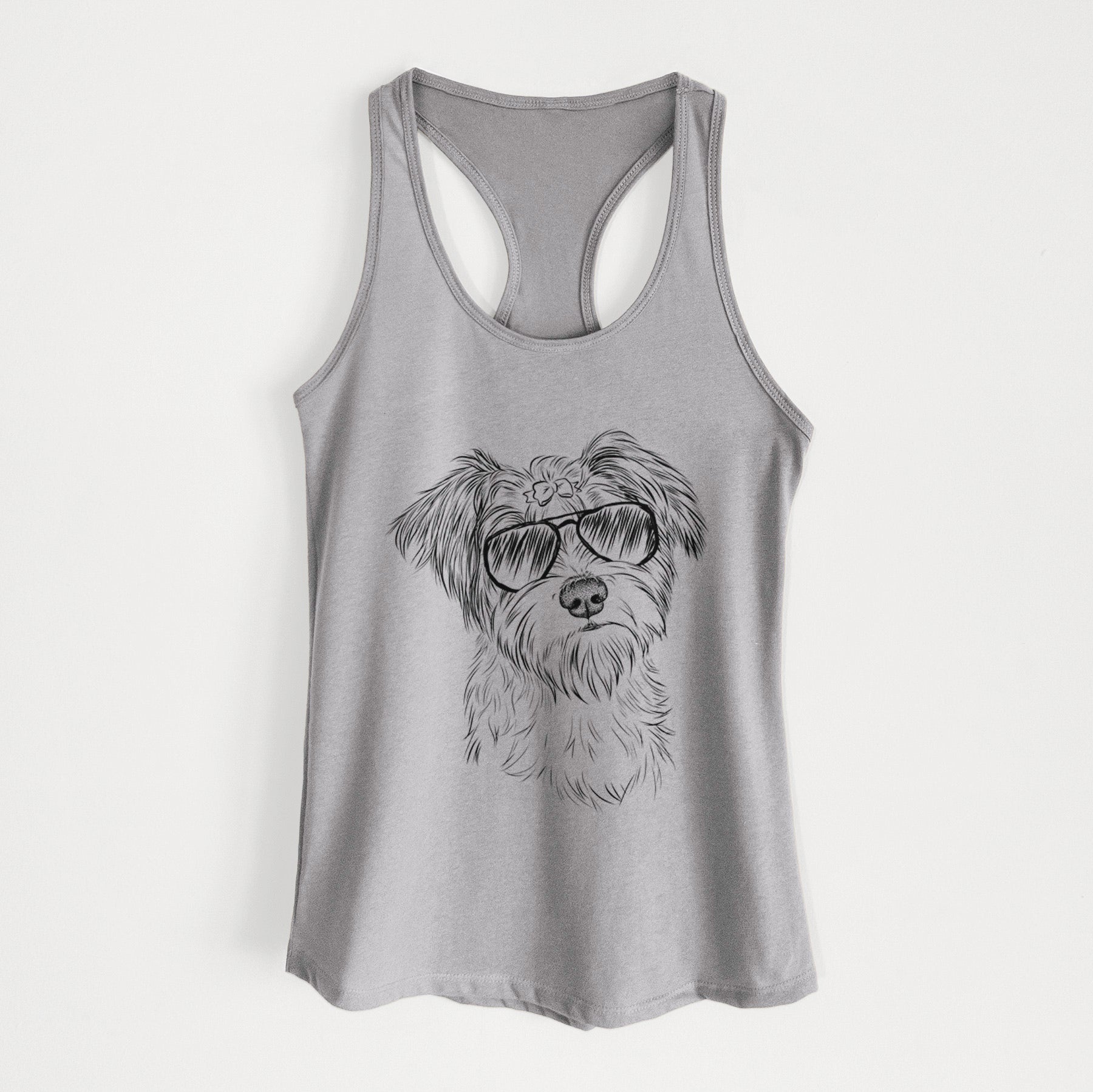 Birdee the Schnauzer Mix - Women's Racerback Tanktop