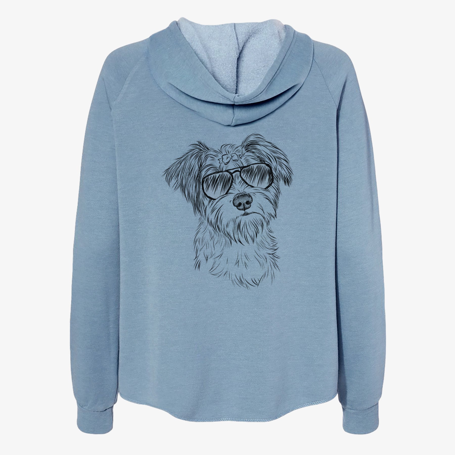 Birdee the Schnauzer Mix - Women's Cali Wave Zip-Up Sweatshirt