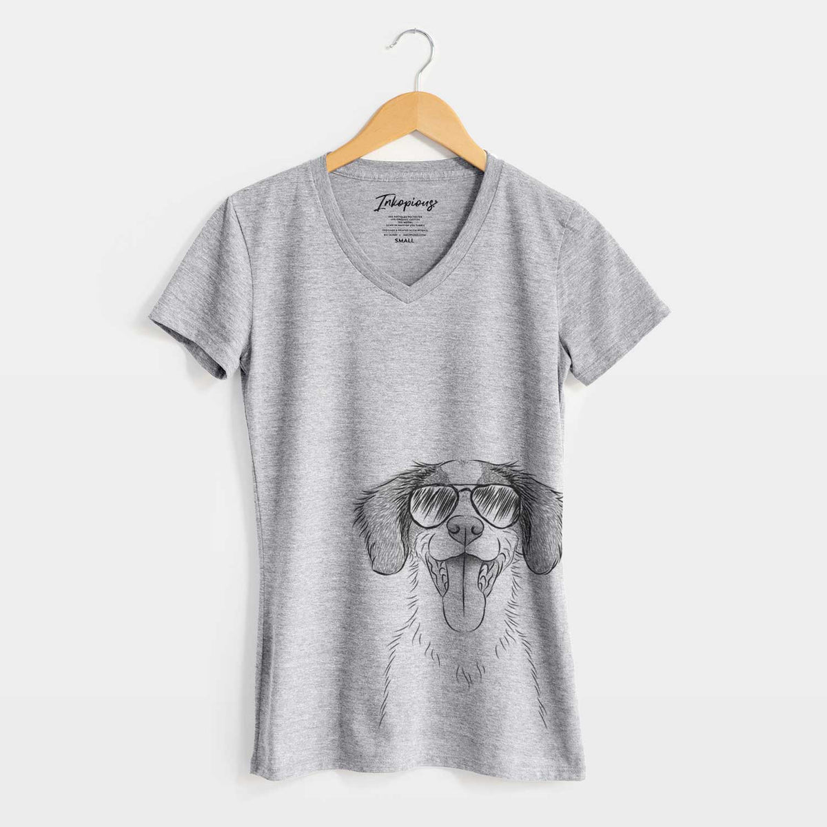 Aviator Birdie the Brittany - Women's V-neck Shirt