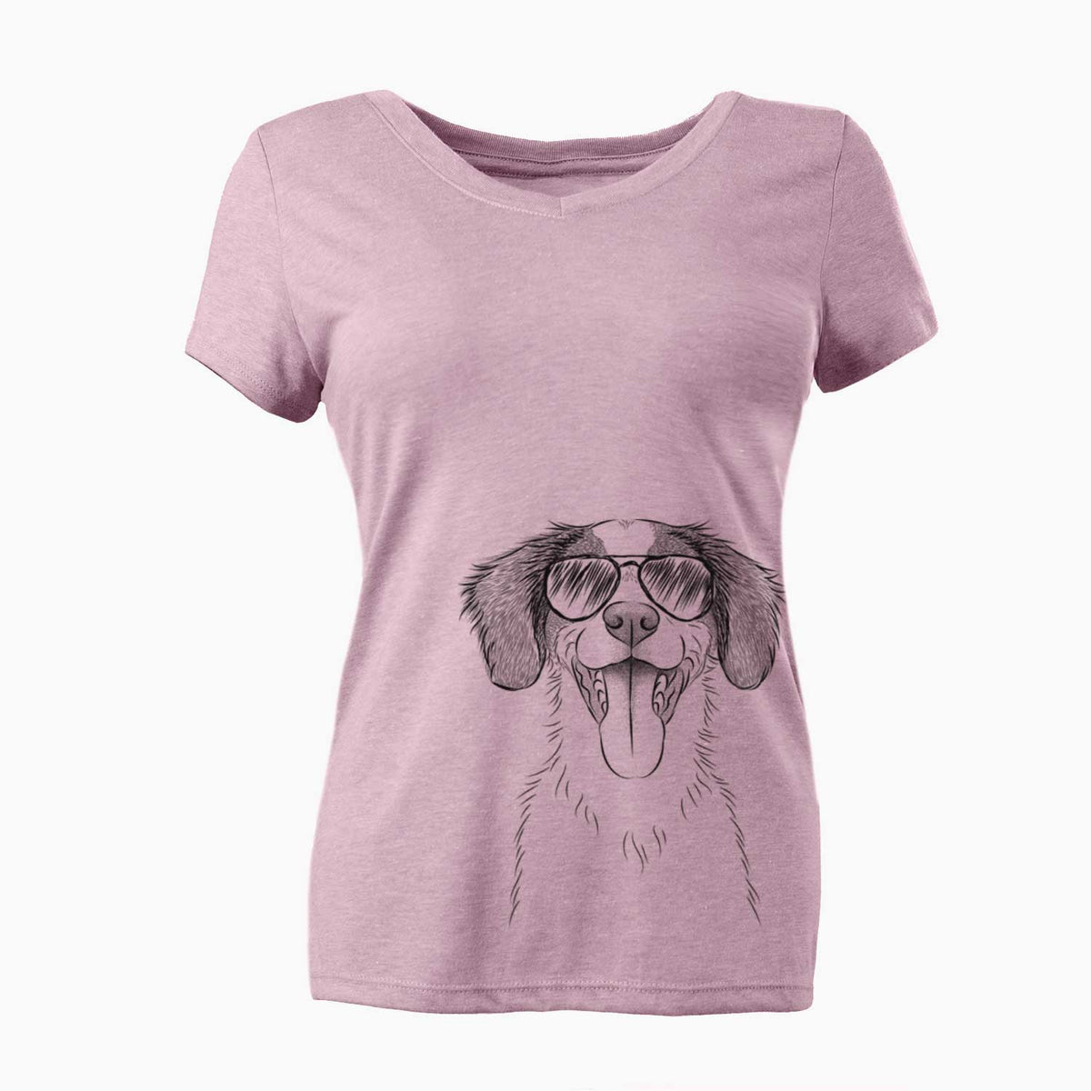 Aviator Birdie the Brittany - Women's V-neck Shirt