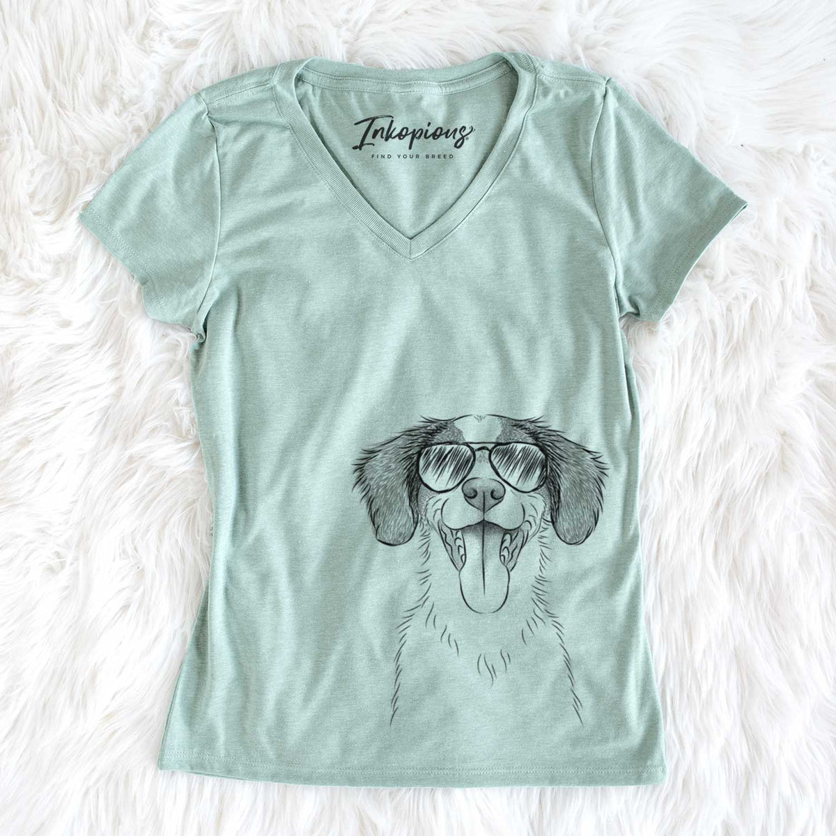 Aviator Birdie the Brittany - Women's V-neck Shirt