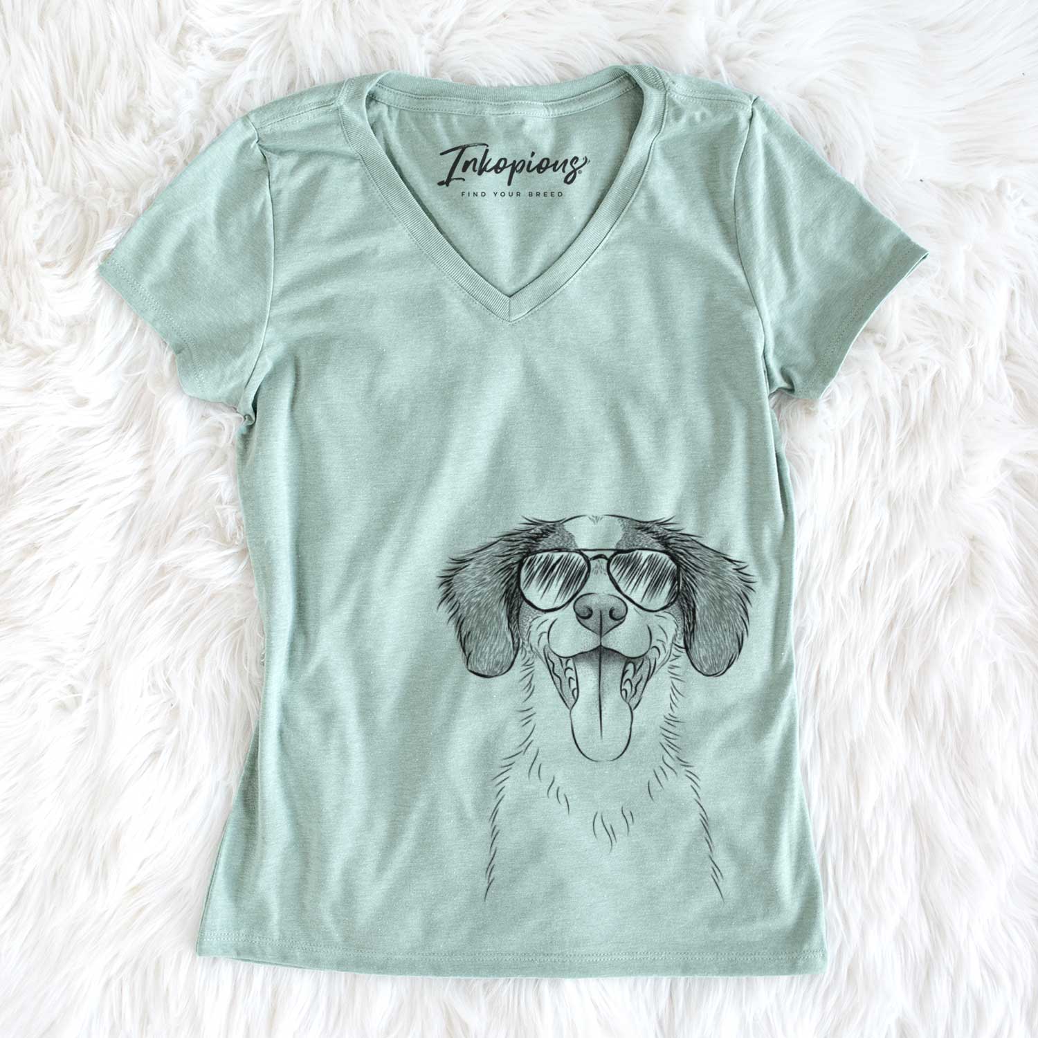 Aviator Birdie the Brittany - Women's V-neck Shirt