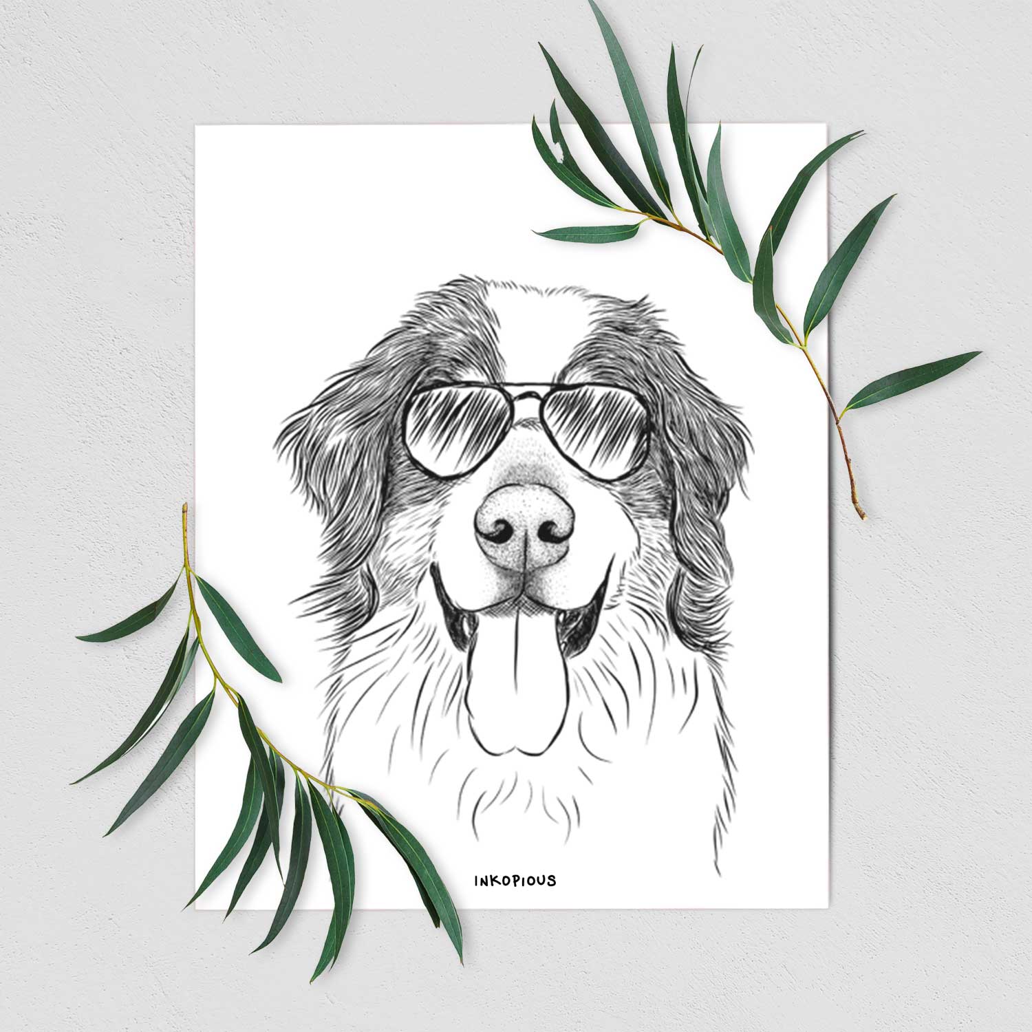 Blaze the Bernese Mountain Dog Art Print