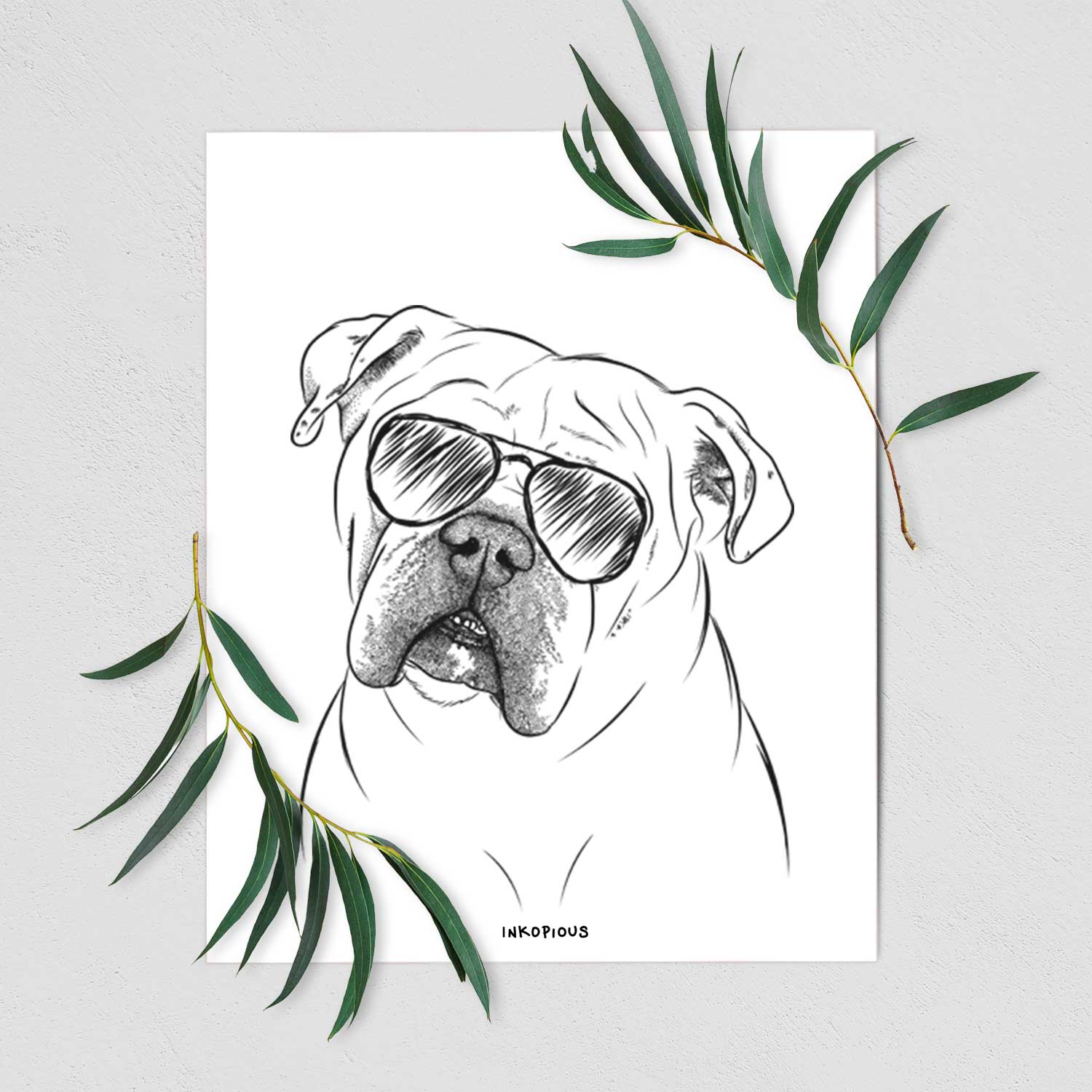 Blossom the English Bulldog Art Print