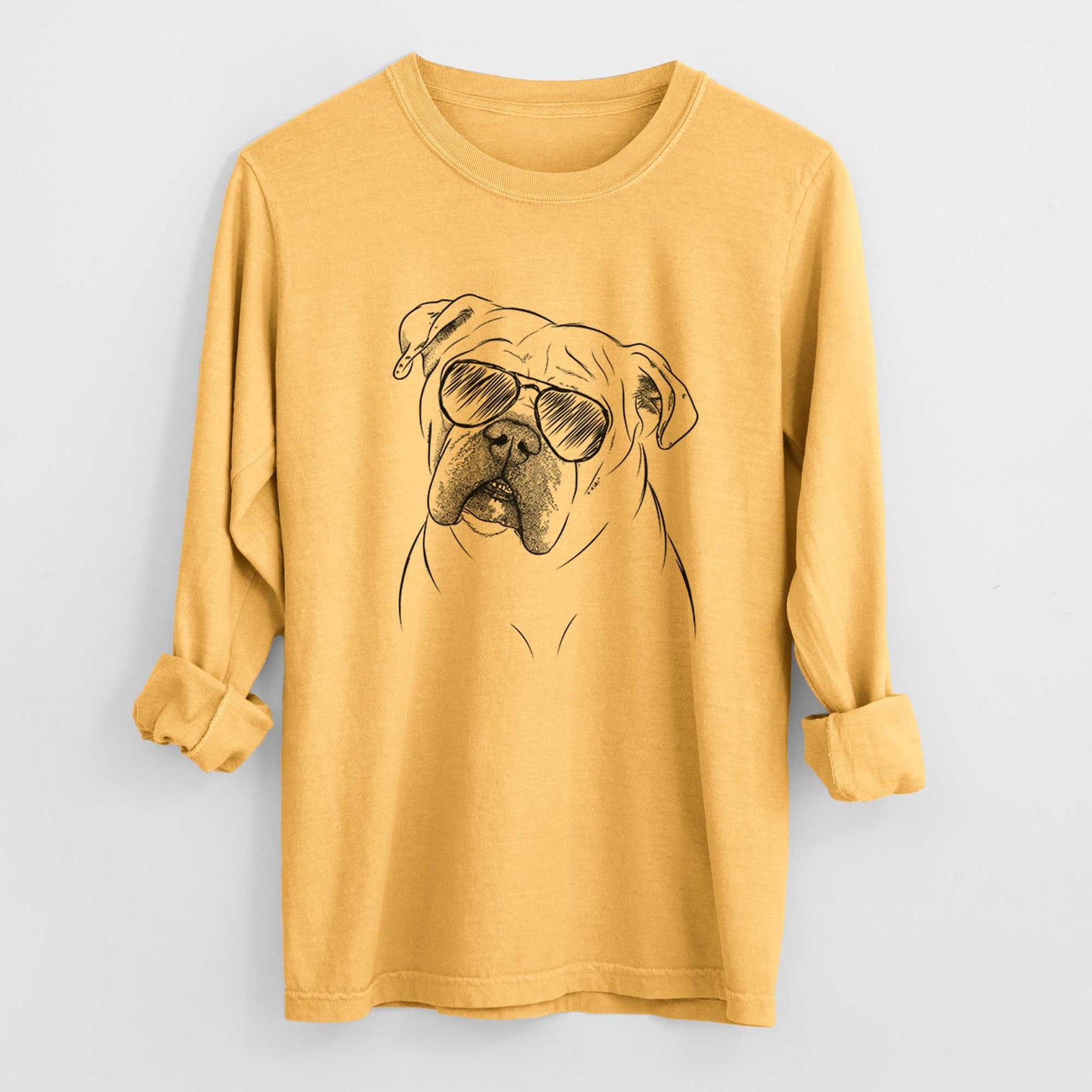 Aviators Blossom the English Bulldog - Heavyweight 100% Cotton Long Sleeve