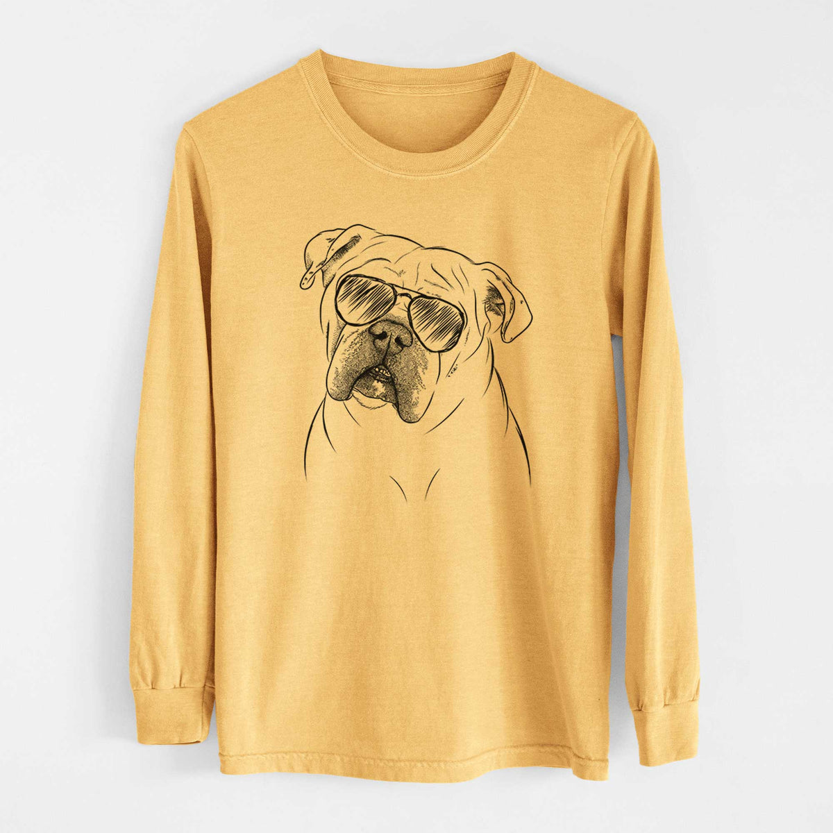 Aviators Blossom the English Bulldog - Heavyweight 100% Cotton Long Sleeve