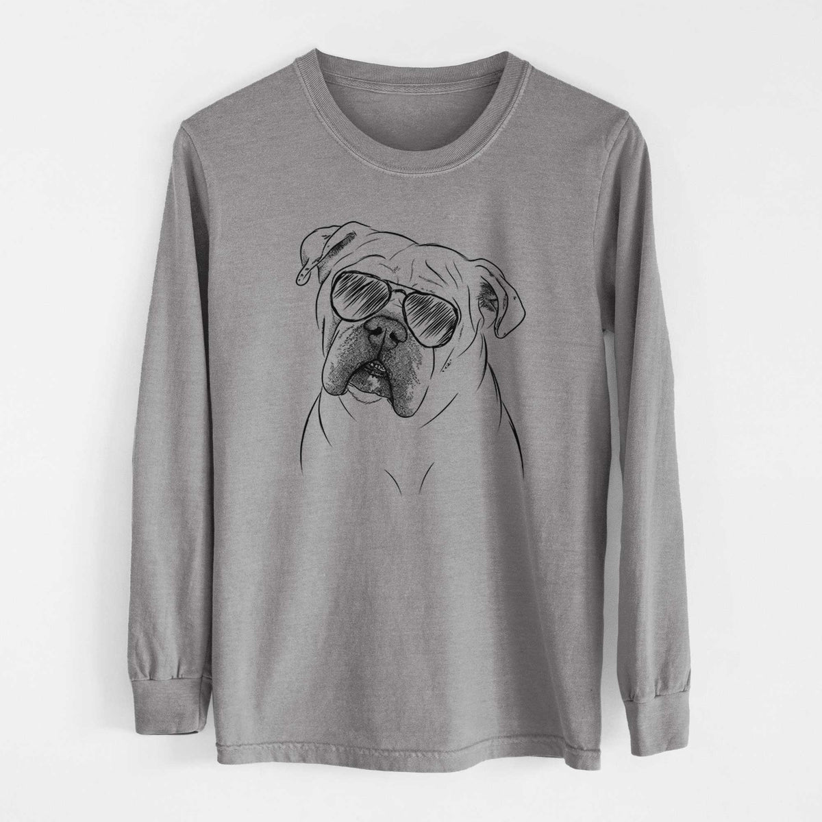 Aviators Blossom the English Bulldog - Heavyweight 100% Cotton Long Sleeve