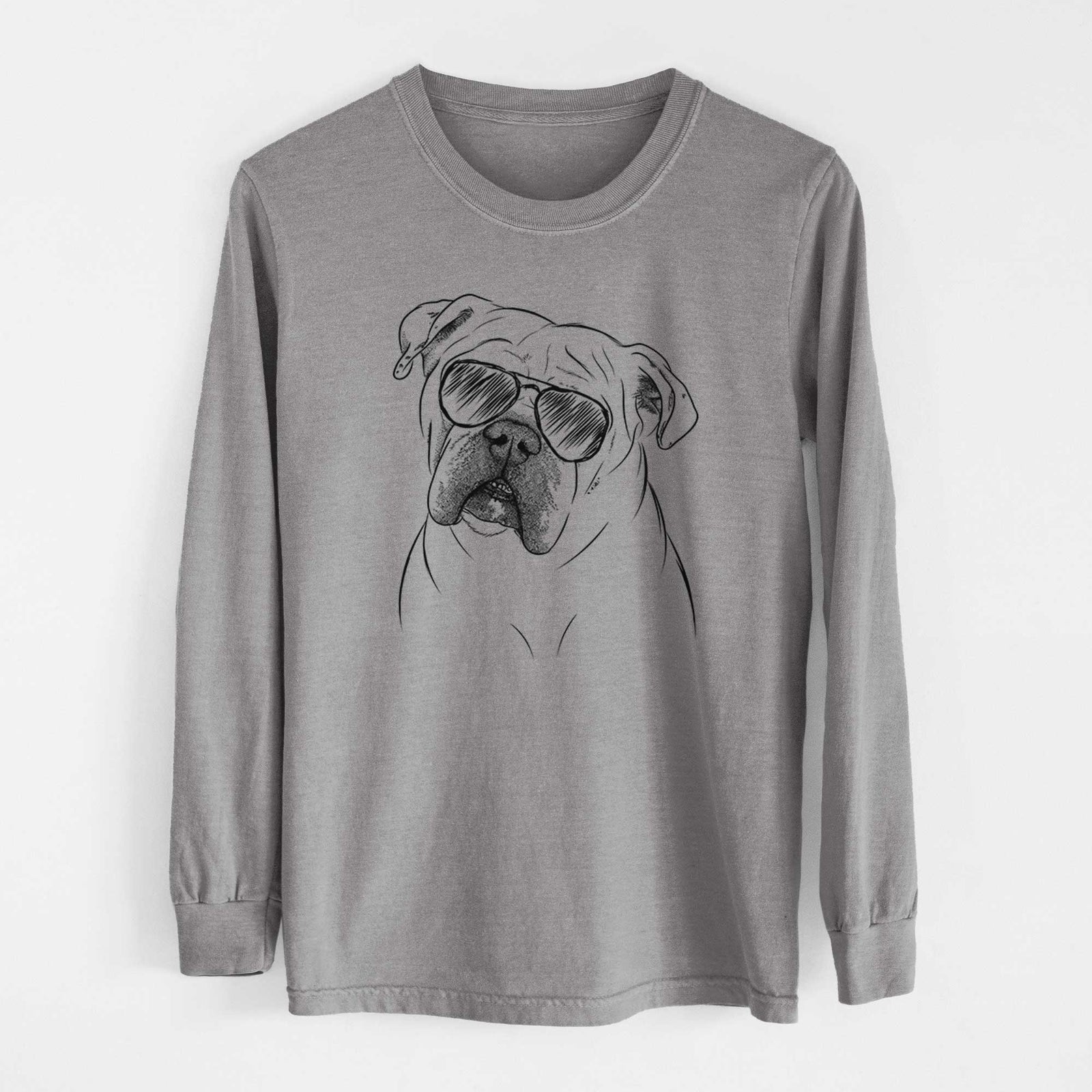 Aviators Blossom the English Bulldog - Heavyweight 100% Cotton Long Sleeve