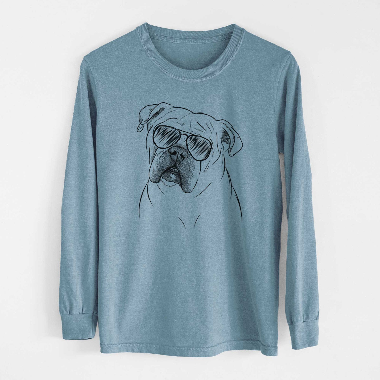 Aviators Blossom the English Bulldog - Heavyweight 100% Cotton Long Sleeve
