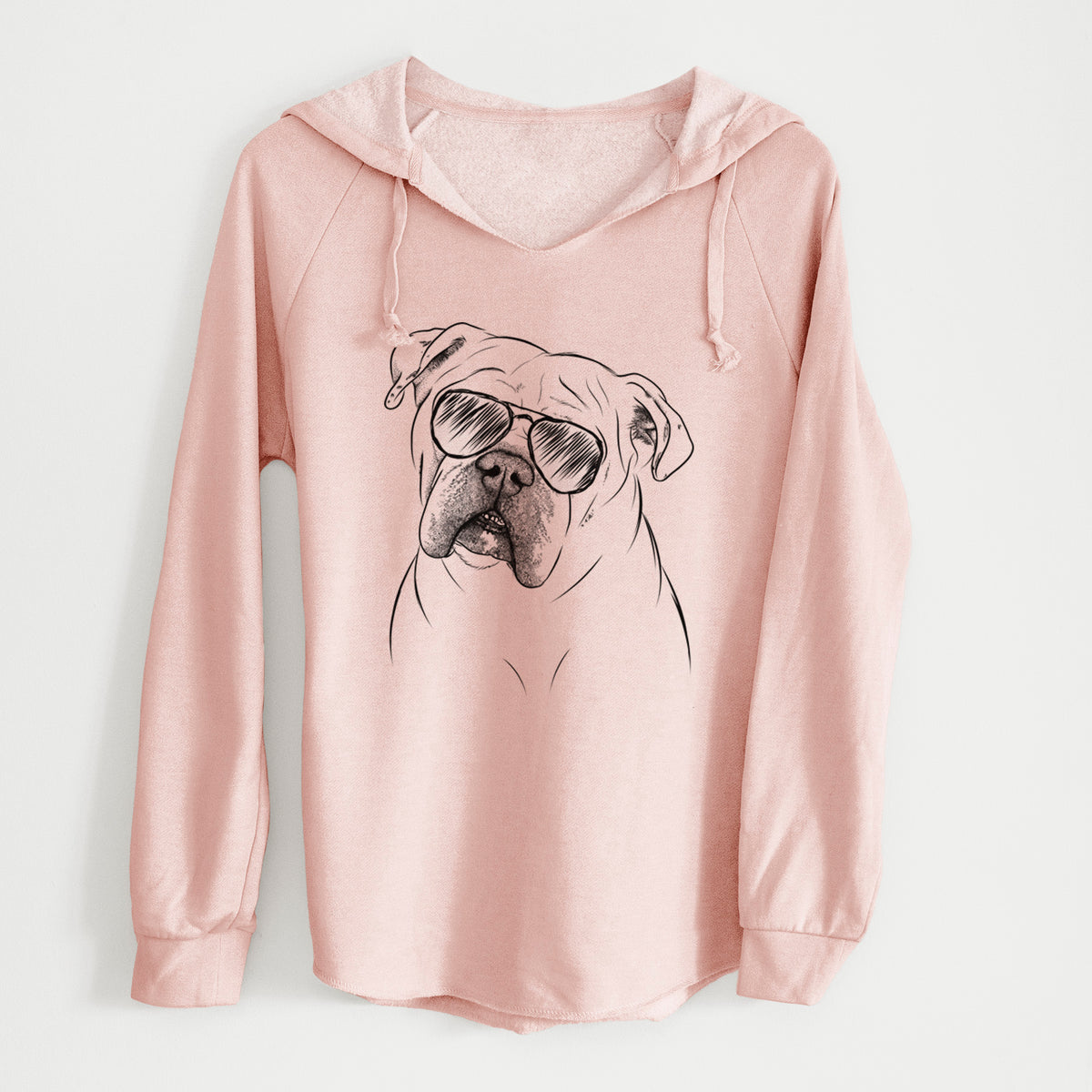 Aviator Blossom the English Bulldog - Cali Wave Hooded Sweatshirt