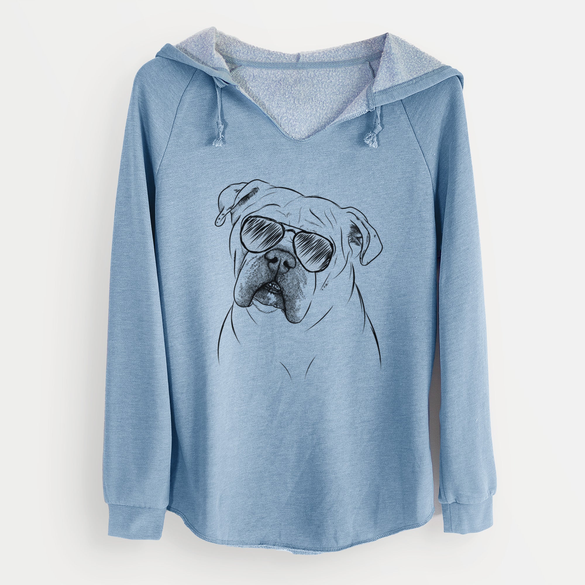 Aviator Blossom the English Bulldog - Cali Wave Hooded Sweatshirt