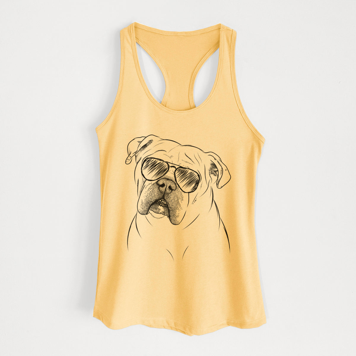 Blossom the English Bulldog - Women's Racerback Tanktop