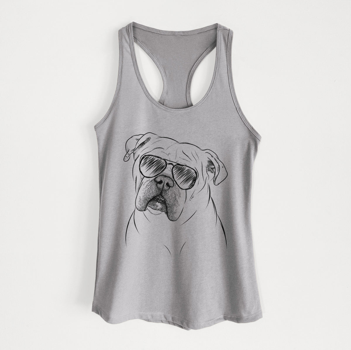 Blossom the English Bulldog - Women's Racerback Tanktop