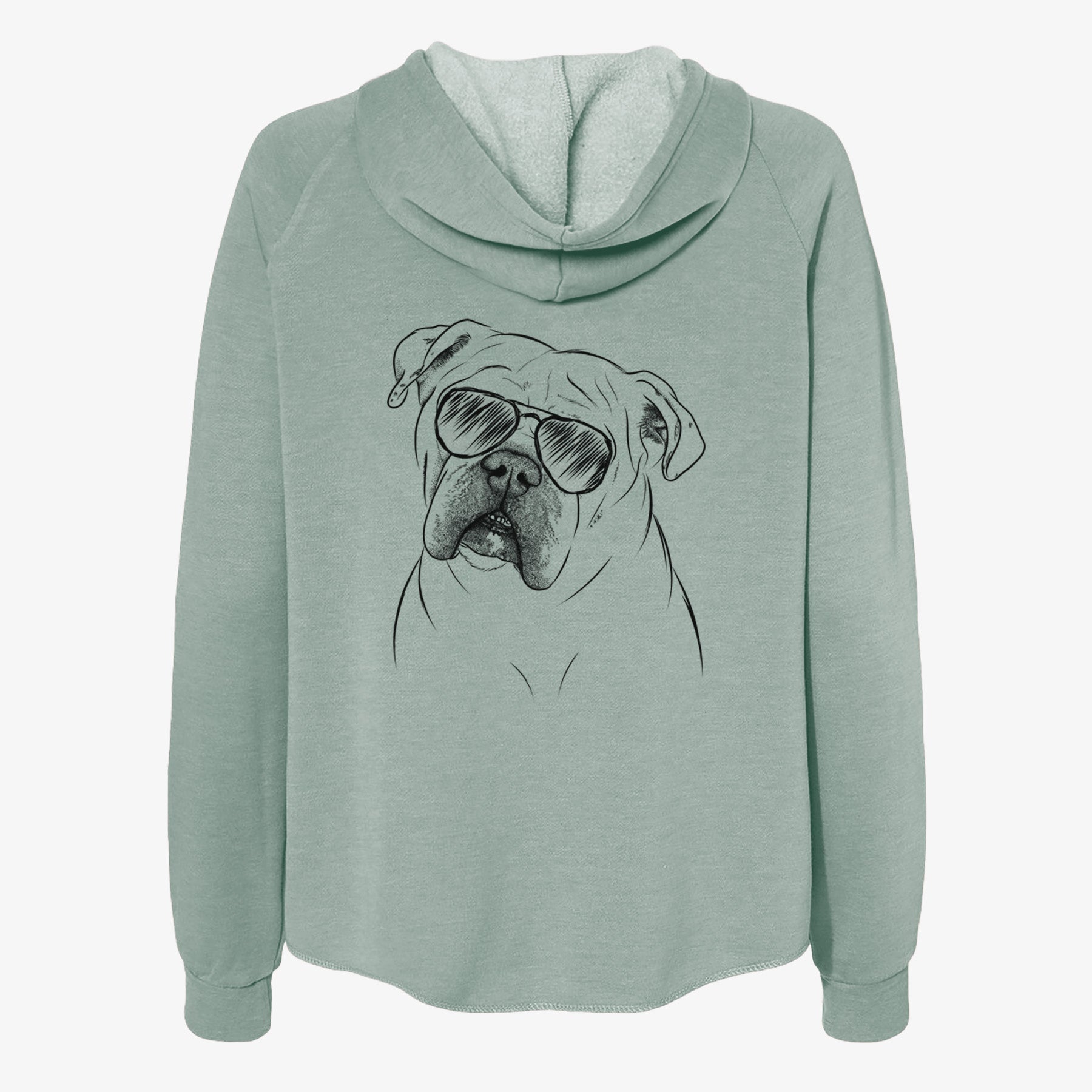 Blossom the English Bulldog - Women's Cali Wave Zip-Up Sweatshirt