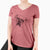 Aviator Blossom the English Bulldog - Women's V-neck Shirt