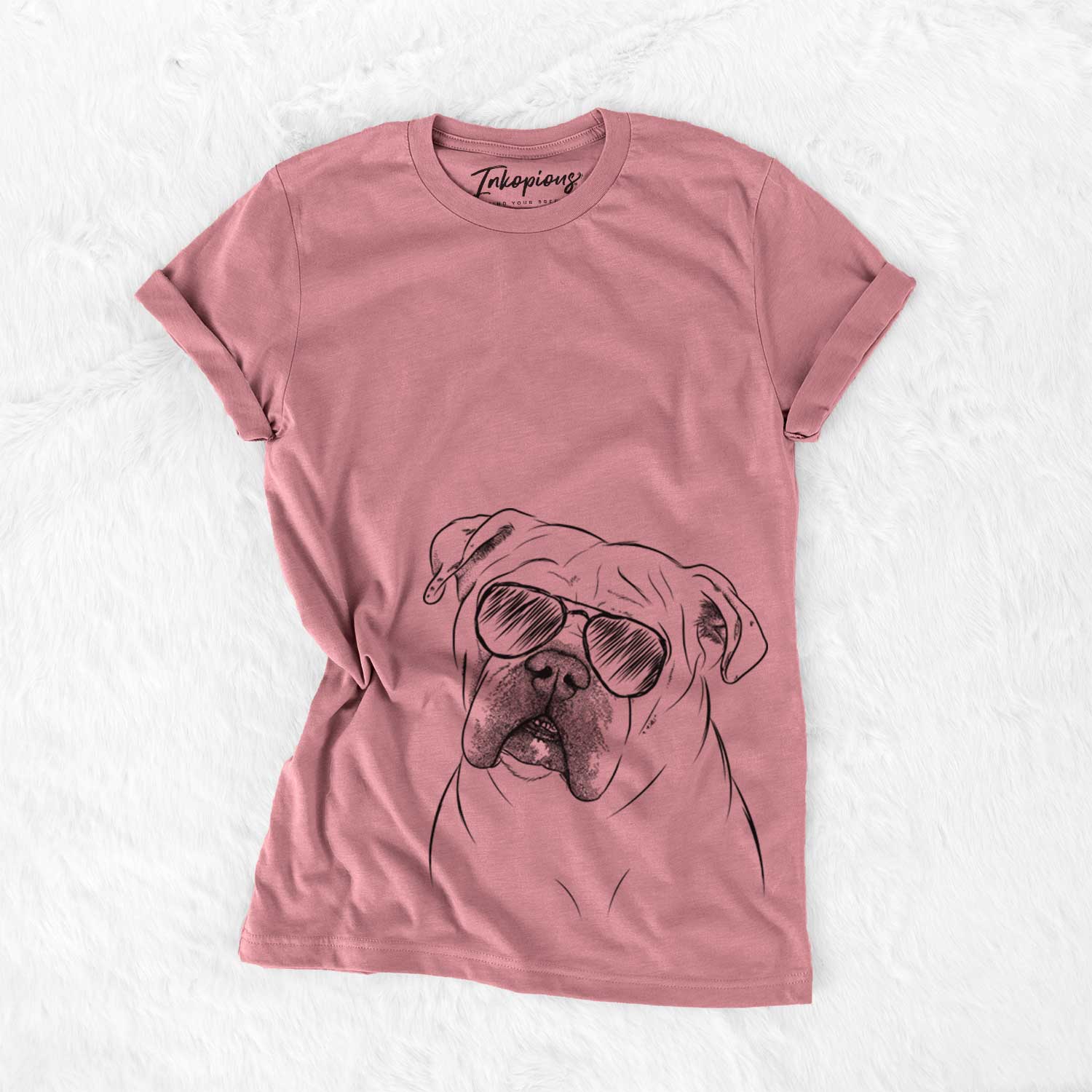 Aviator Blossom the English Bulldog - Unisex Crewneck