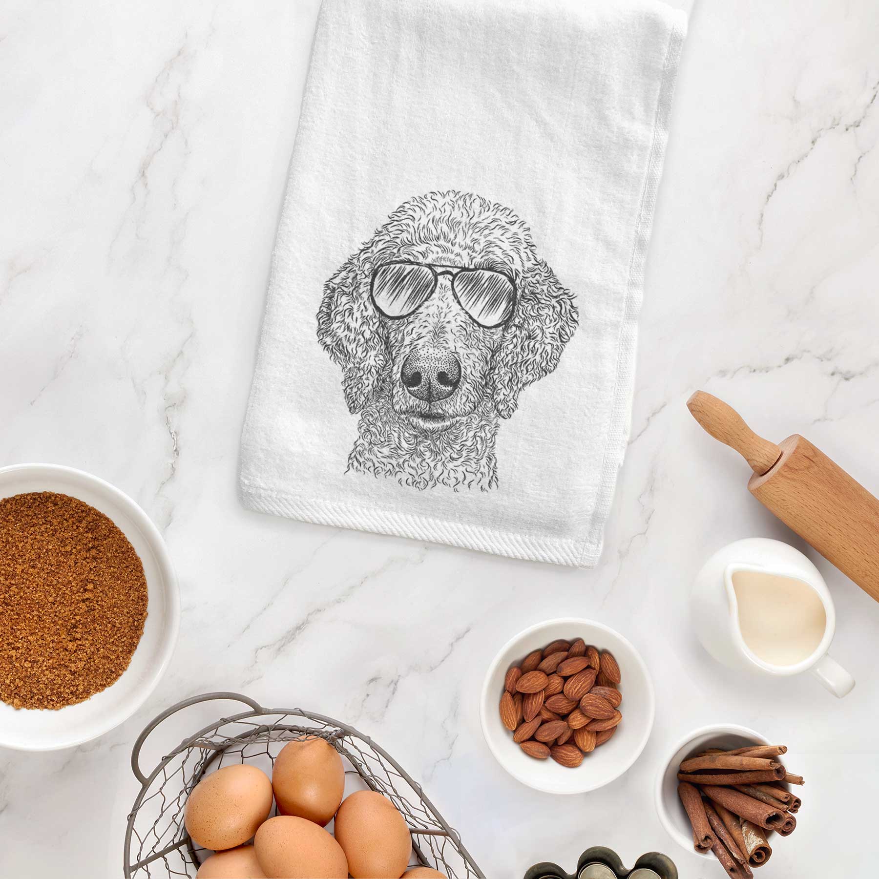 Blossom the Poodle Decorative Hand Towel