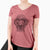 Aviator Blossom the Poodle - Women's V-neck Shirt