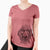 Aviator Blossom the Poodle - Women's V-neck Shirt