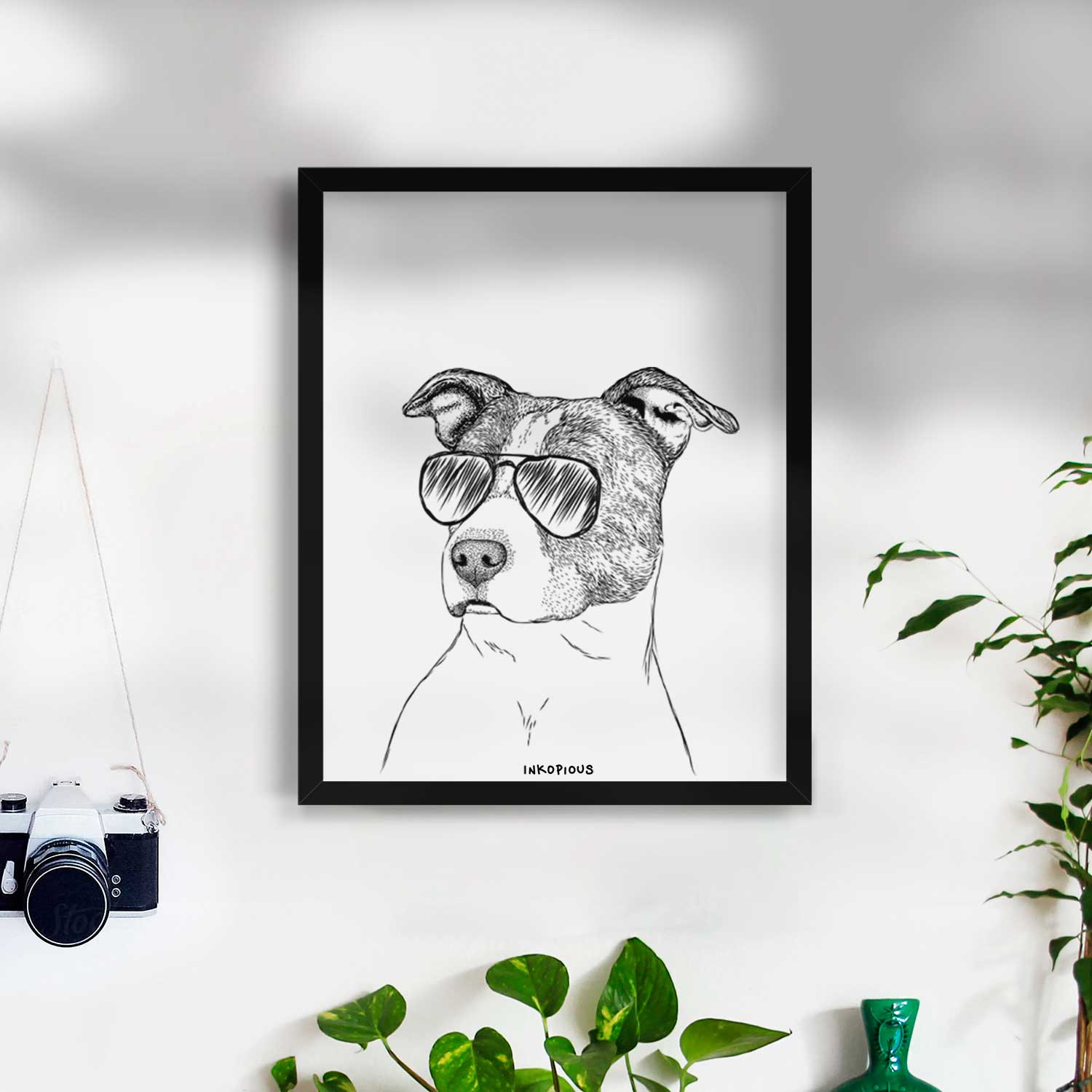 Blu the Pitbull Art Print