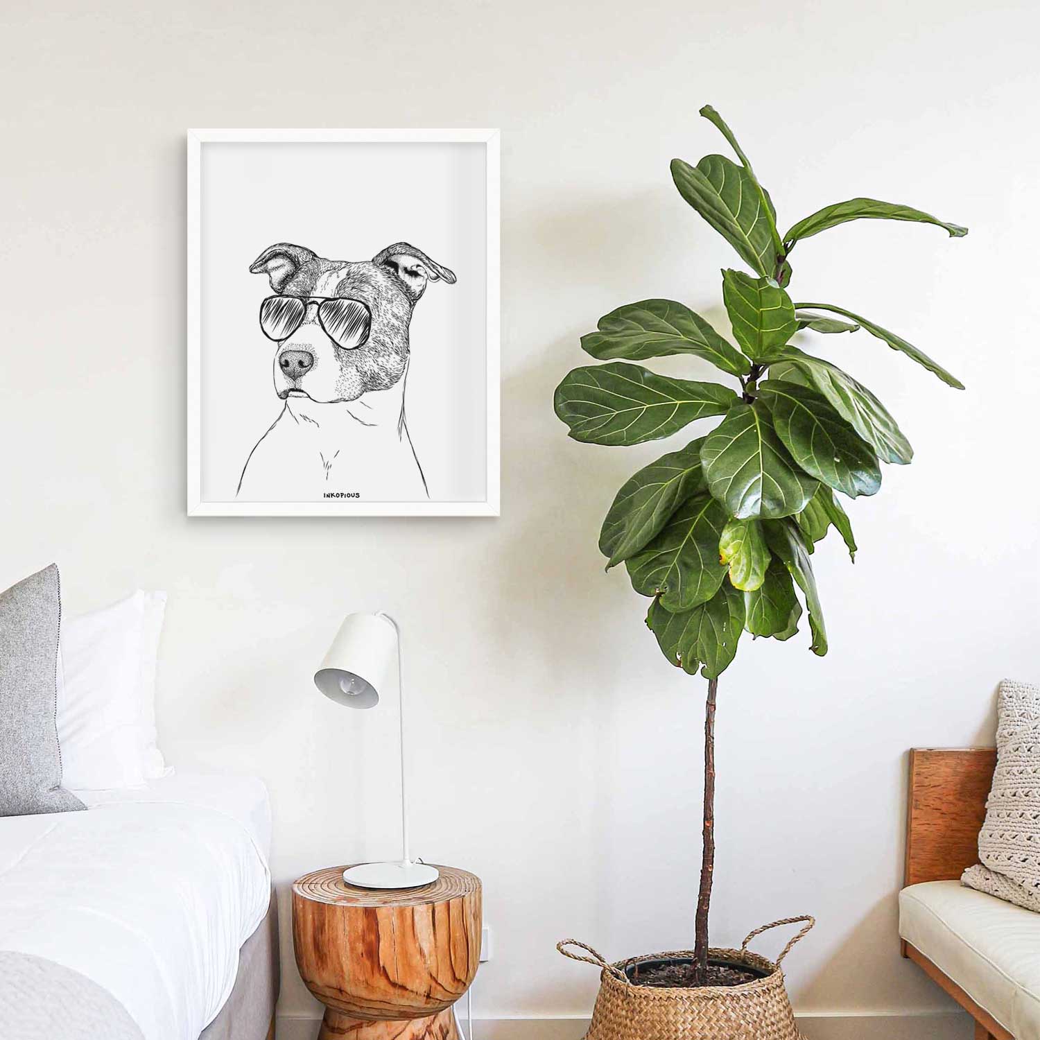 Blu the Pitbull Art Print