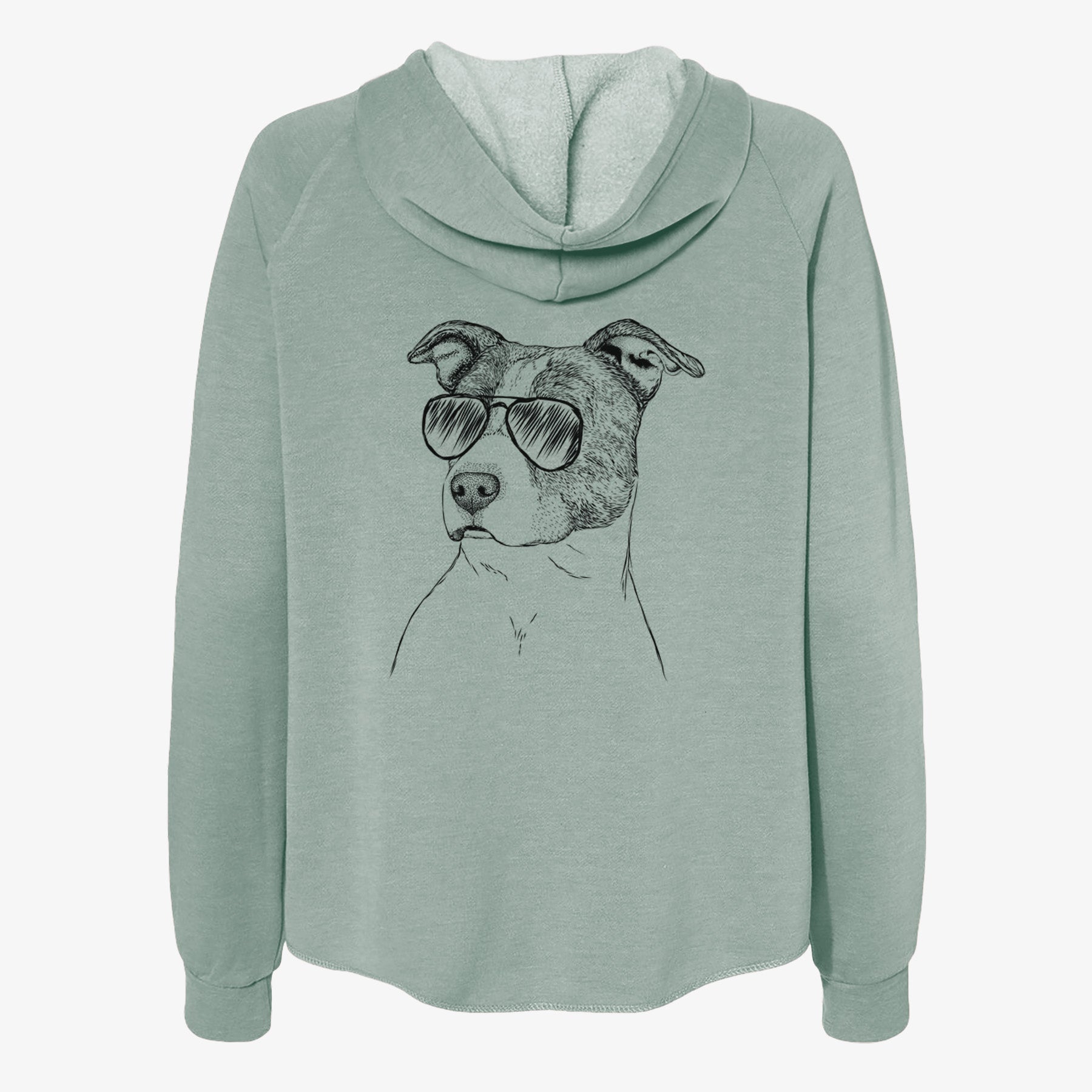 Blu the Pitbull - Women's Cali Wave Zip-Up Sweatshirt