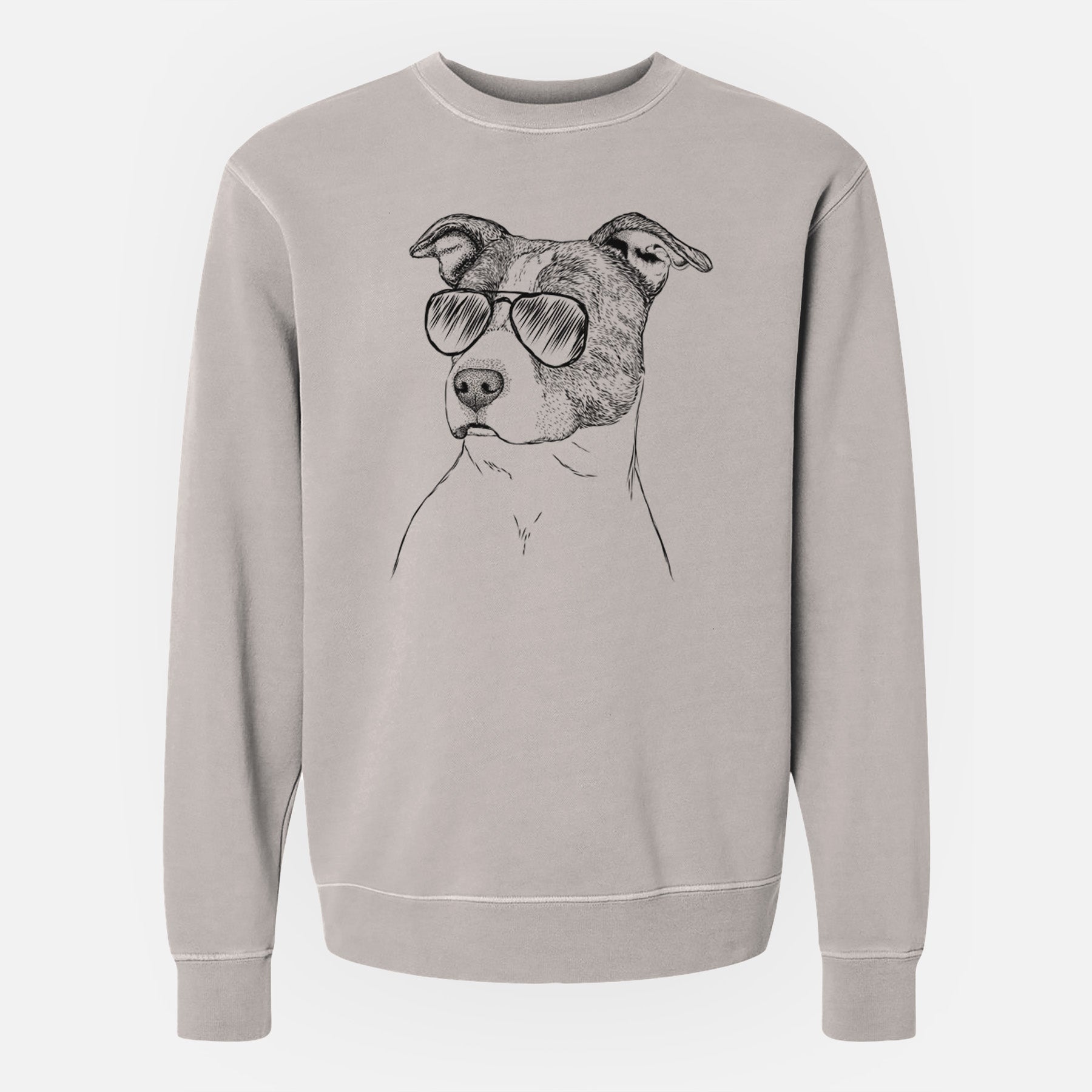 Aviator Blu the Pitbull - Unisex Pigment Dyed Crew Sweatshirt