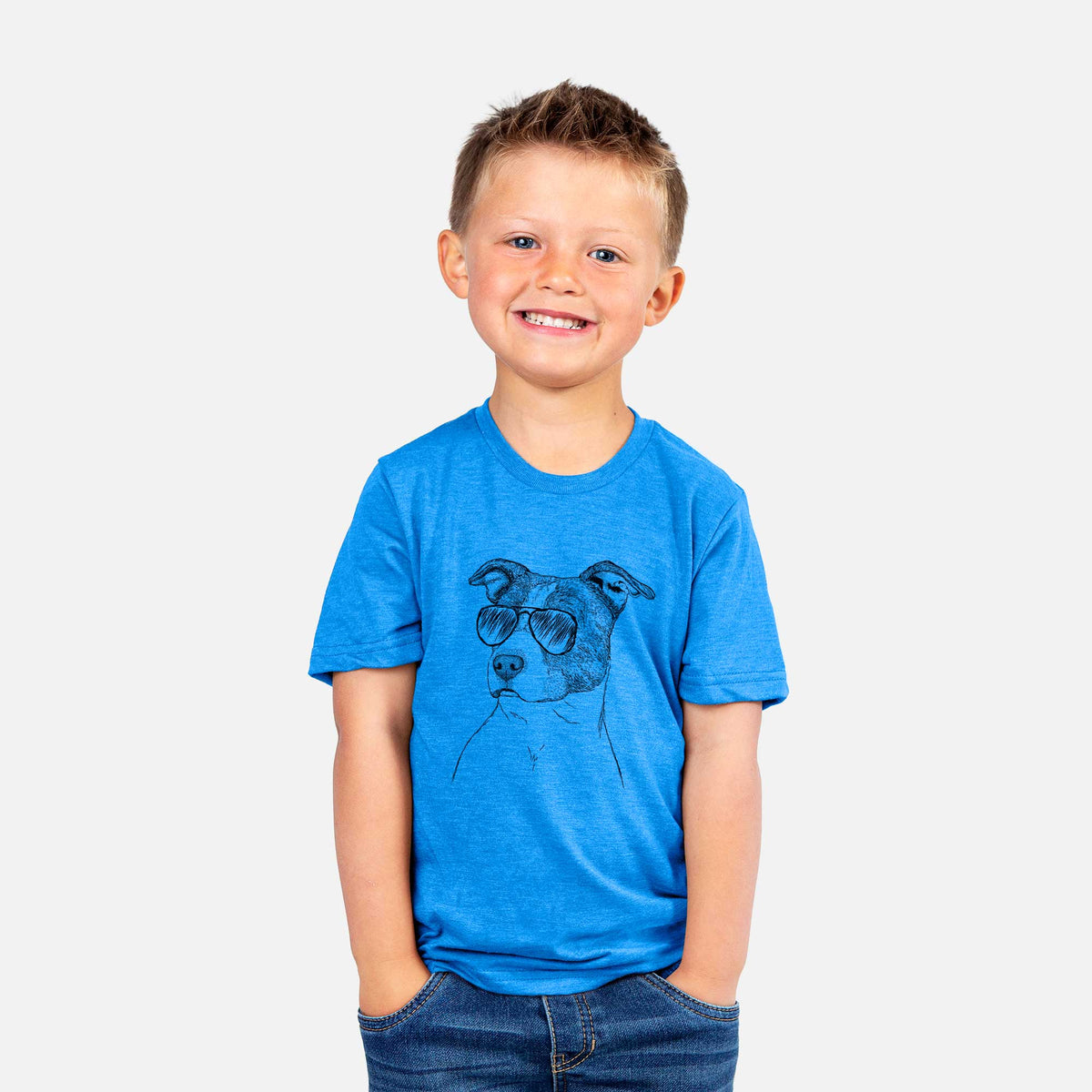 Aviator Blu the Pitbull - Kids/Youth/Toddler Shirt