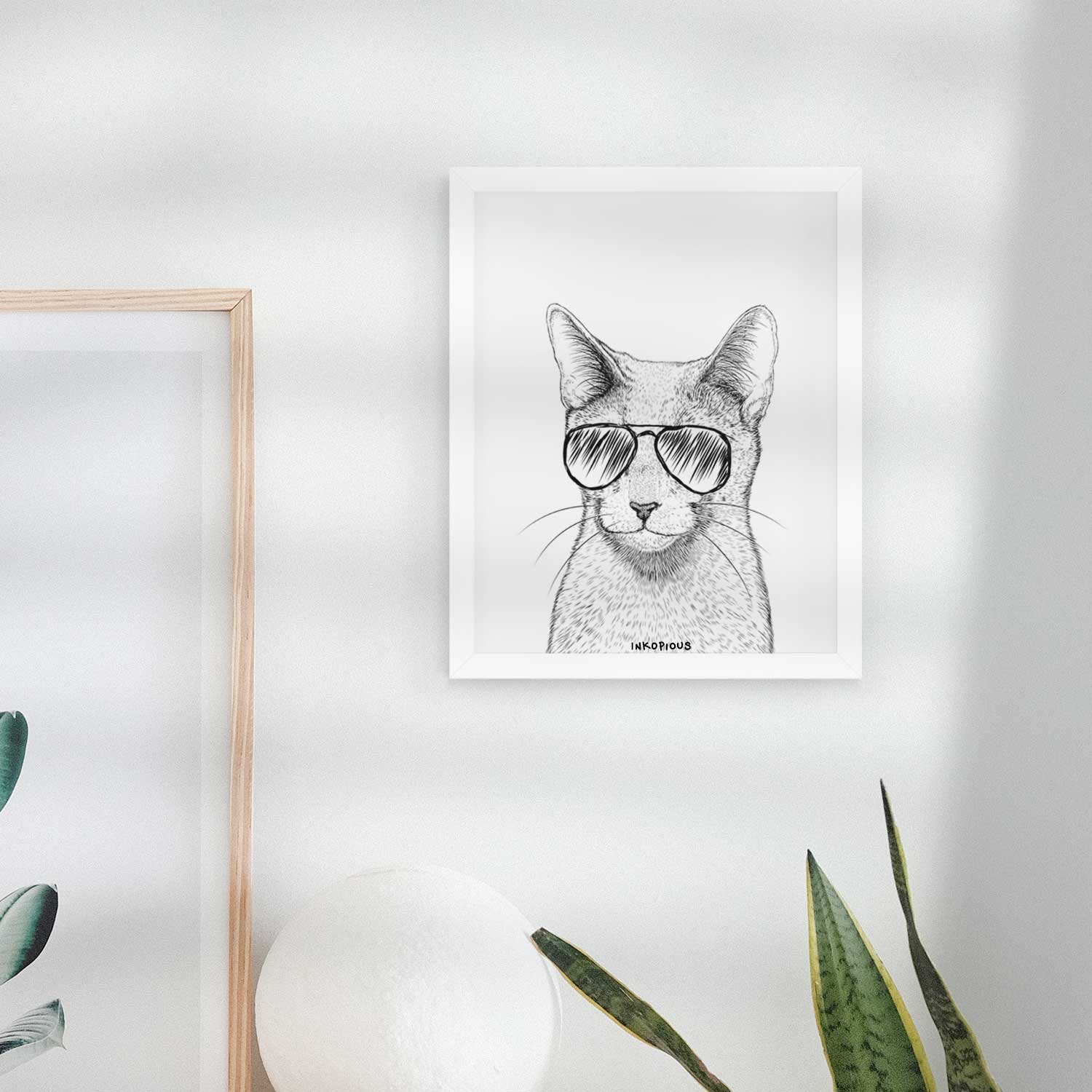 Blue the Russian Blue Cat Art Print