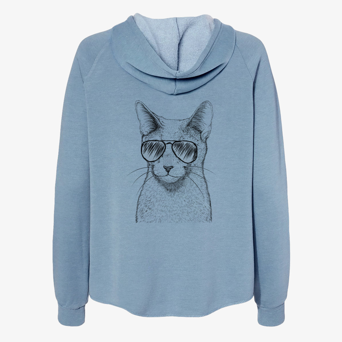 Blue the Russsian Blue Cat - Women's Cali Wave Zip-Up Sweatshirt
