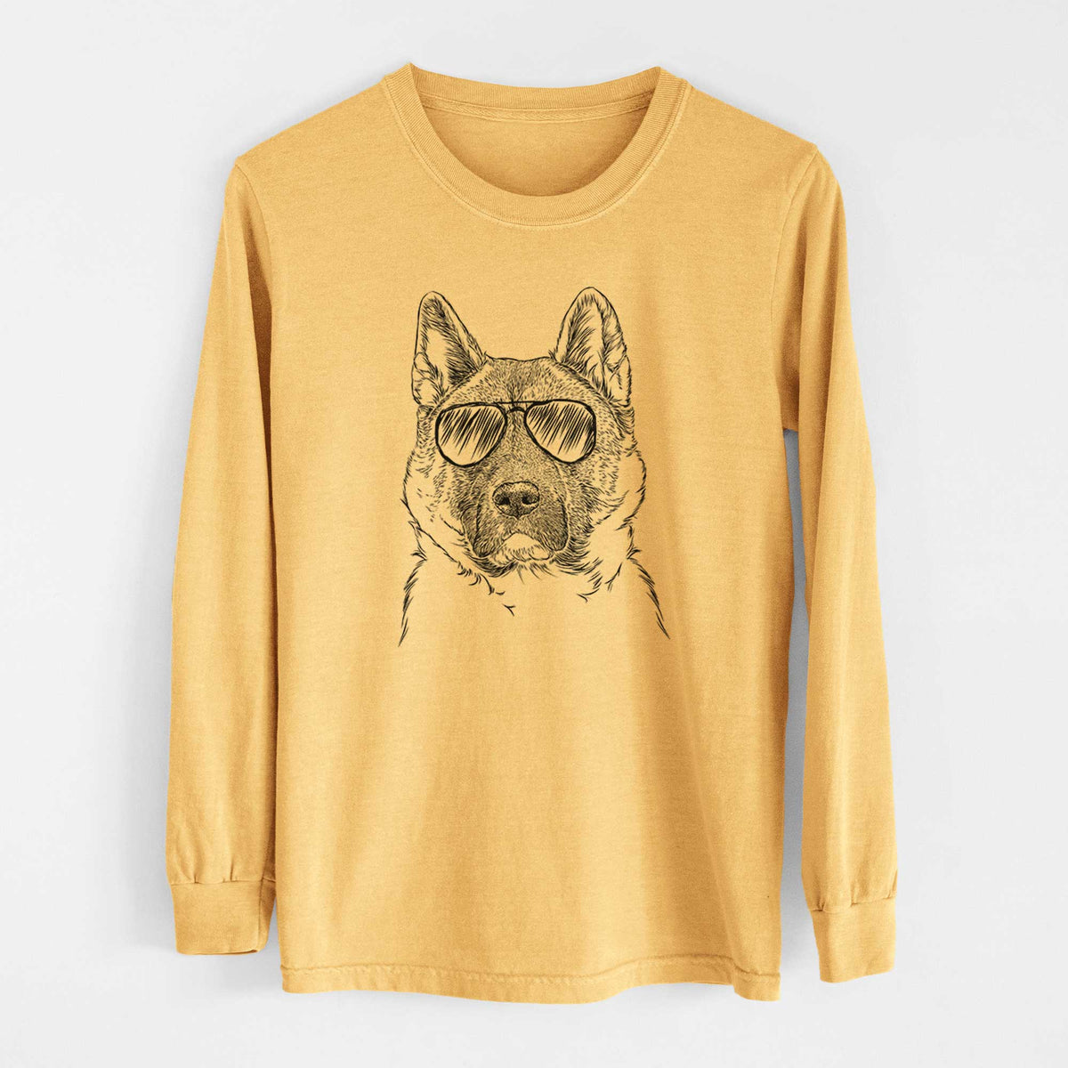 Aviators Bo the American Akita - Heavyweight 100% Cotton Long Sleeve