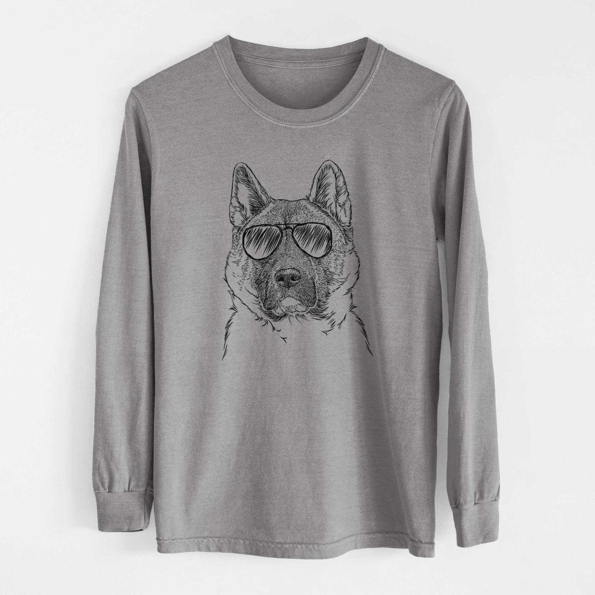 Aviators Bo the American Akita - Heavyweight 100% Cotton Long Sleeve