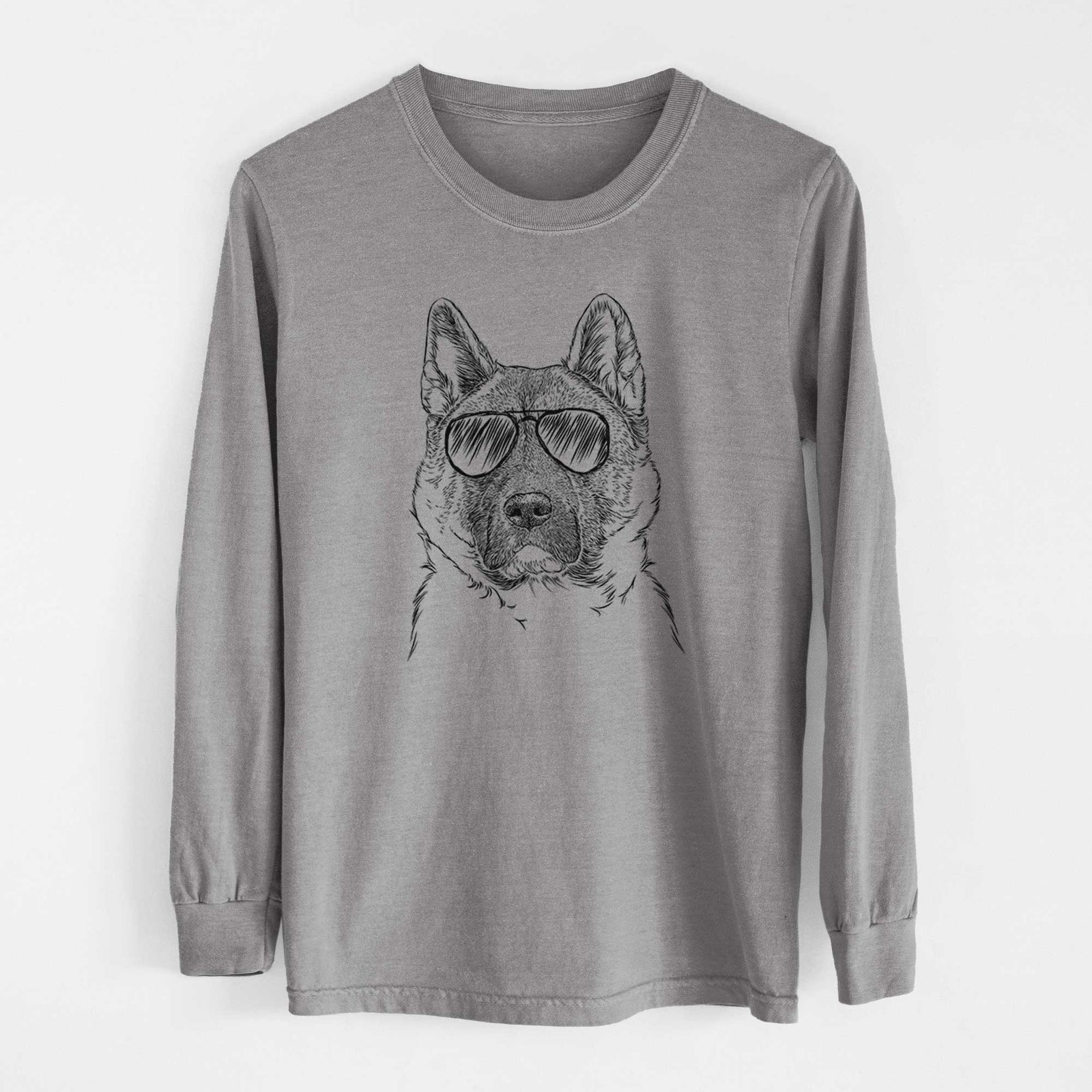Aviators Bo the American Akita - Heavyweight 100% Cotton Long Sleeve