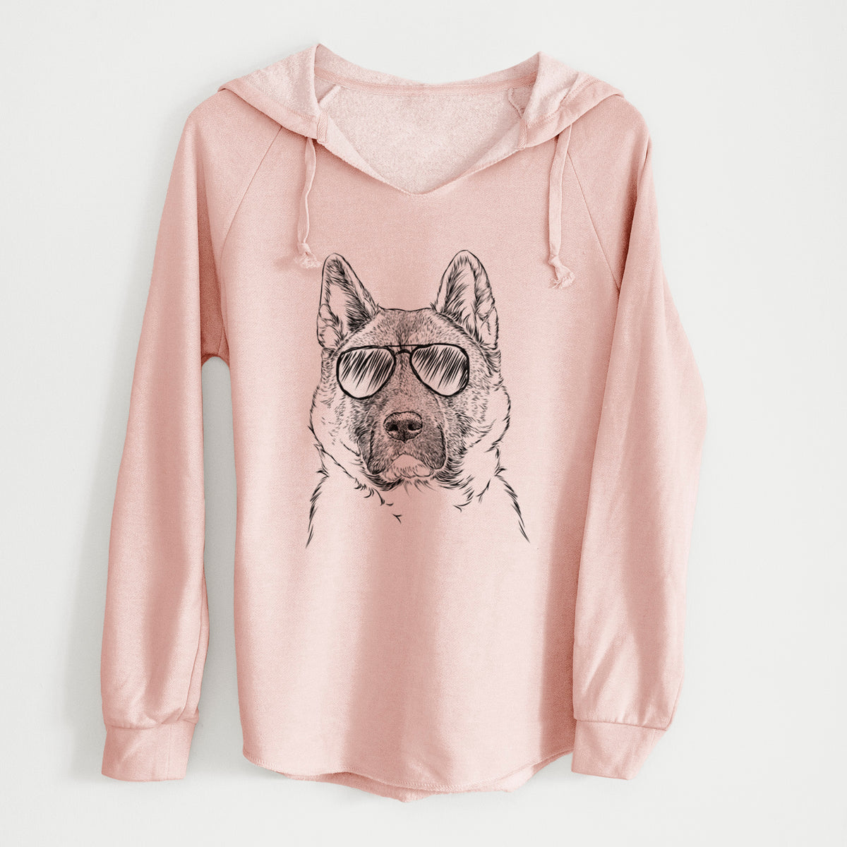 Aviator Bo the American Akita - Cali Wave Hooded Sweatshirt