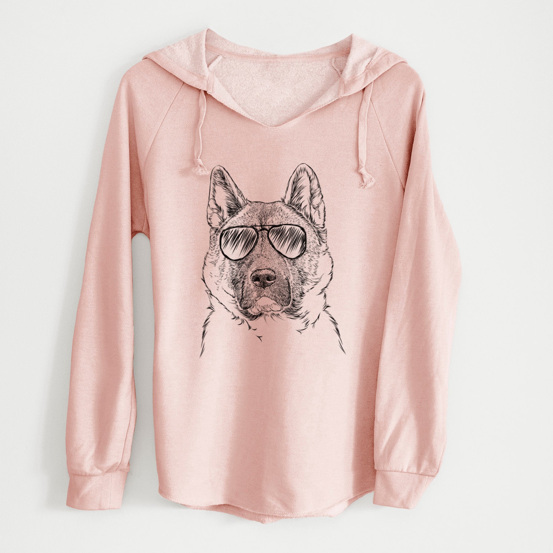 Aviator Bo the American Akita - Cali Wave Hooded Sweatshirt