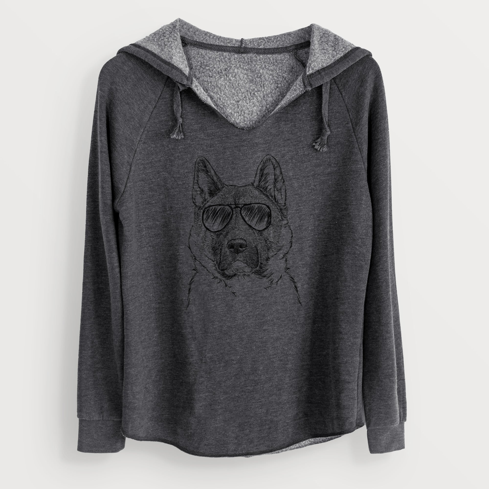 Aviator Bo the American Akita - Cali Wave Hooded Sweatshirt