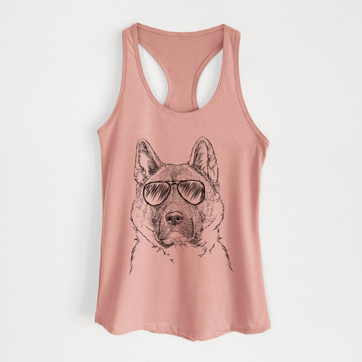 Bo the American Akita - Women's Racerback Tanktop