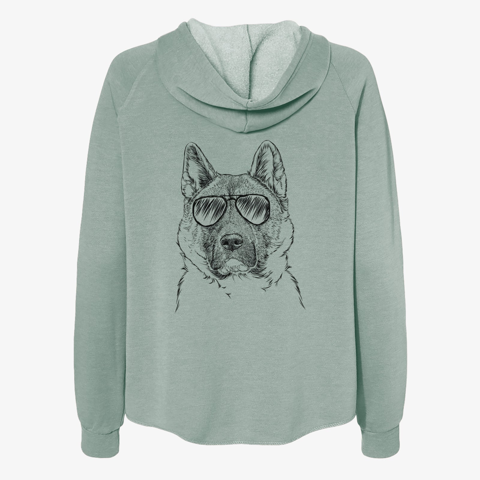 Bo the American Akita - Women's Cali Wave Zip-Up Sweatshirt
