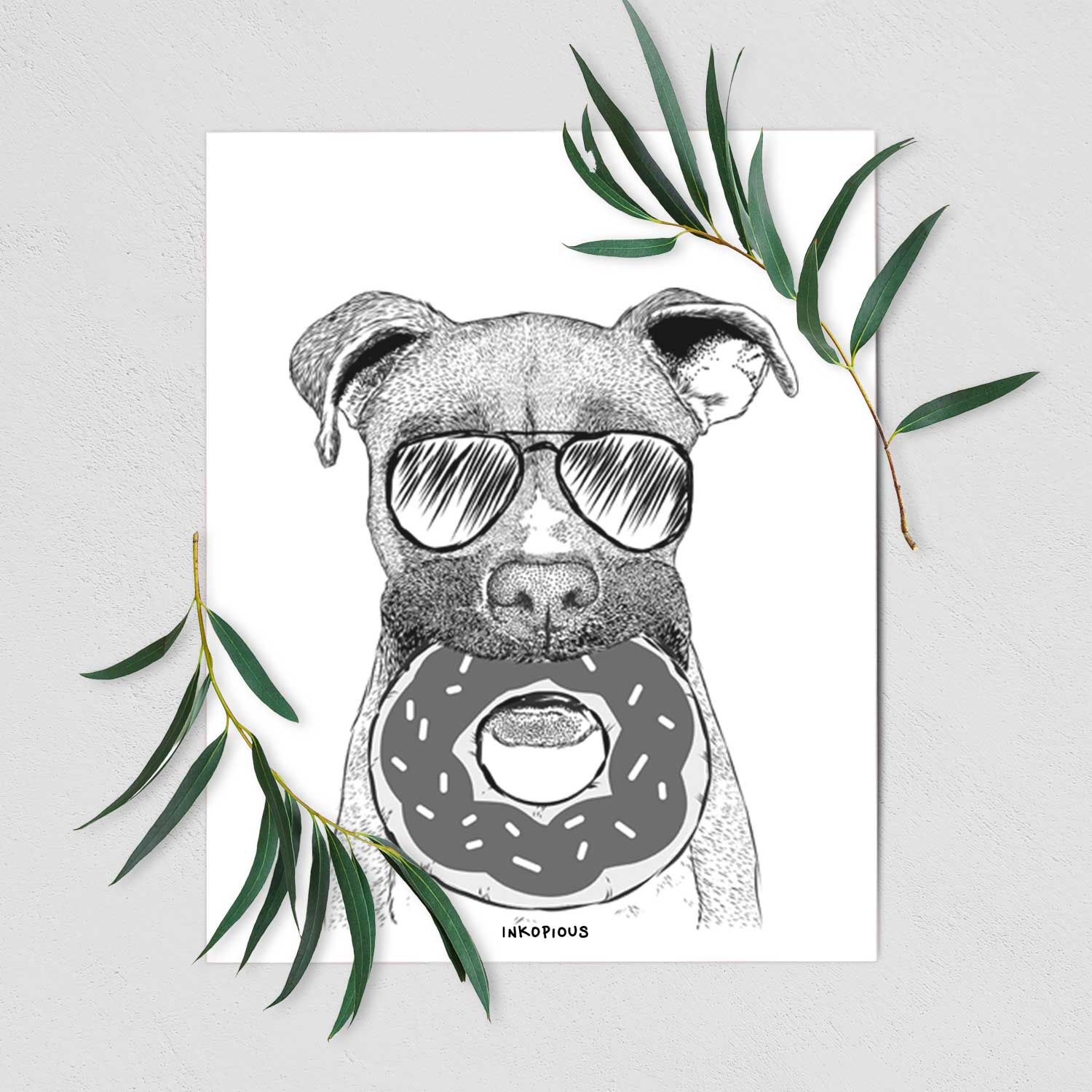 Bo the Boxer Art Print