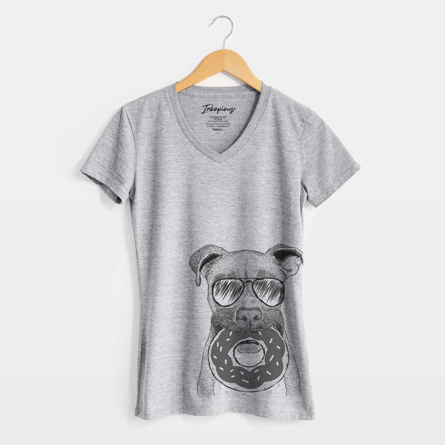 Aviator Bo the Boxer - Women's V-neck Shirt