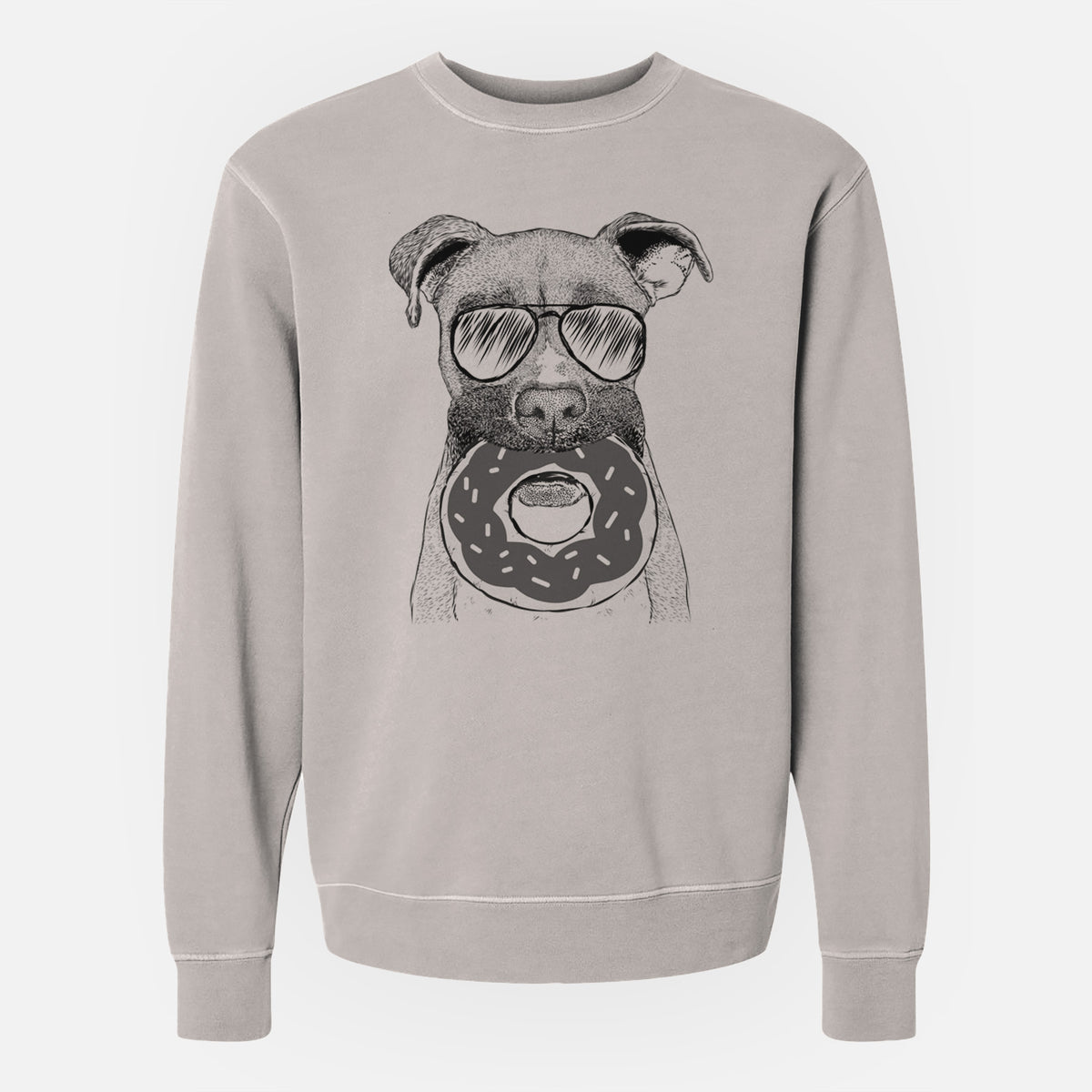 Aviator Bo the Boxer - Unisex Pigment Dyed Crew Sweatshirt