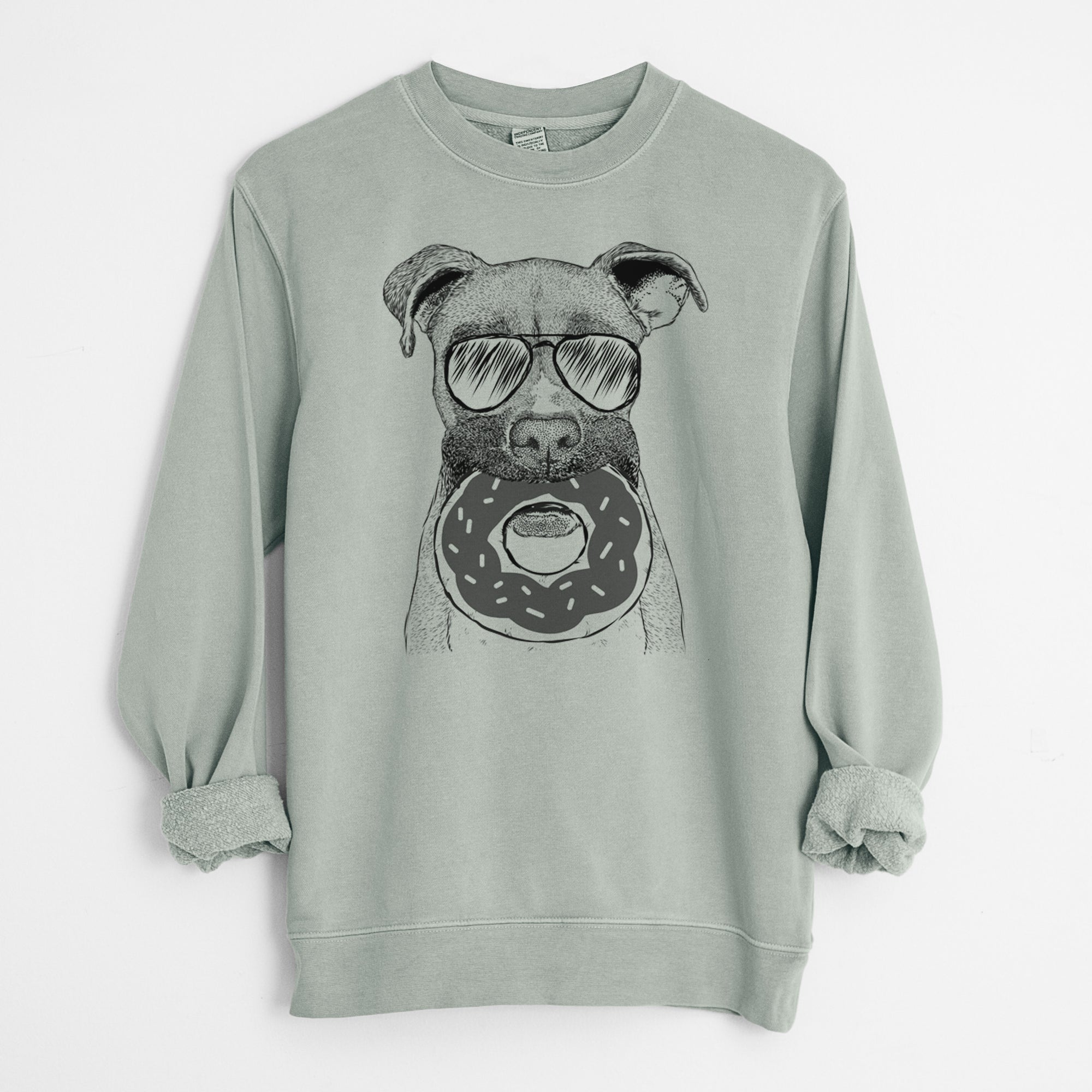 Aviator Bo the Boxer - Unisex Pigment Dyed Crew Sweatshirt