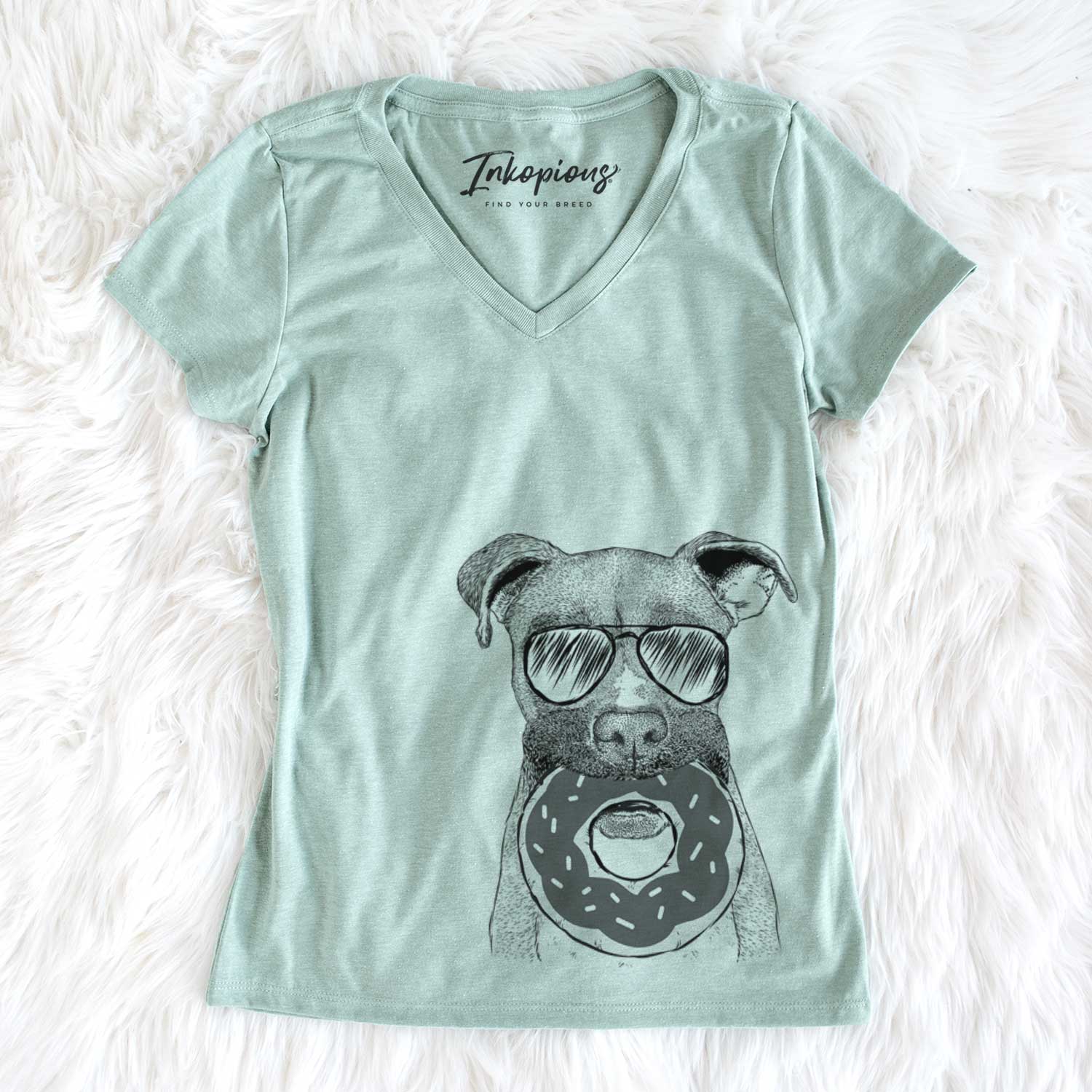 Aviator Bo the Boxer - Women's V-neck Shirt