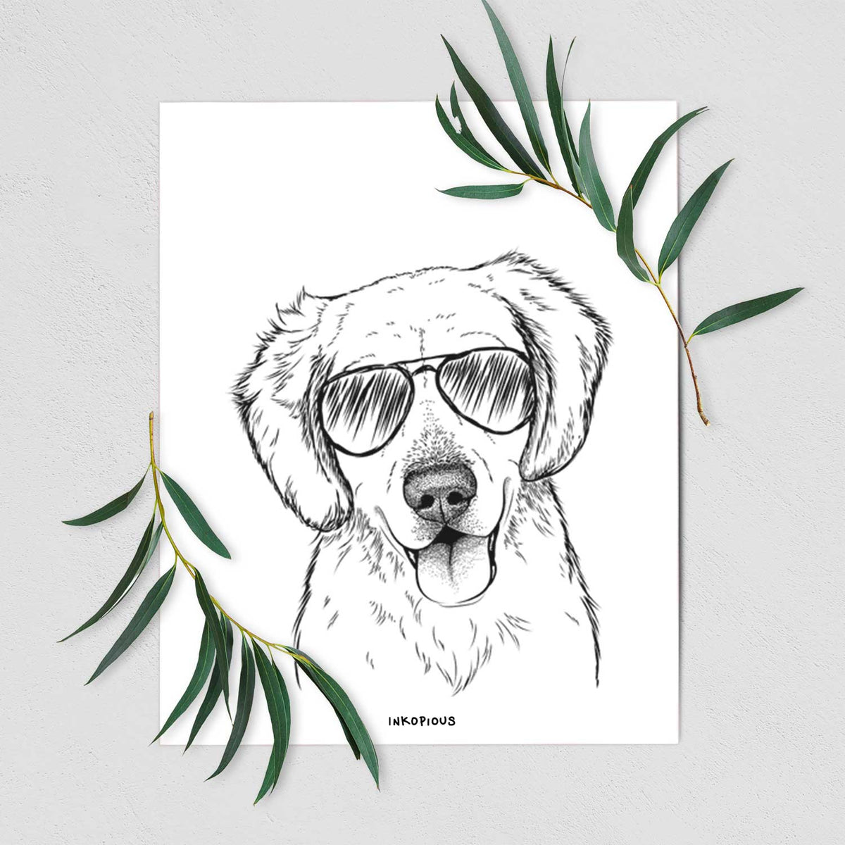 BoJo the Golden Retriever Art Print