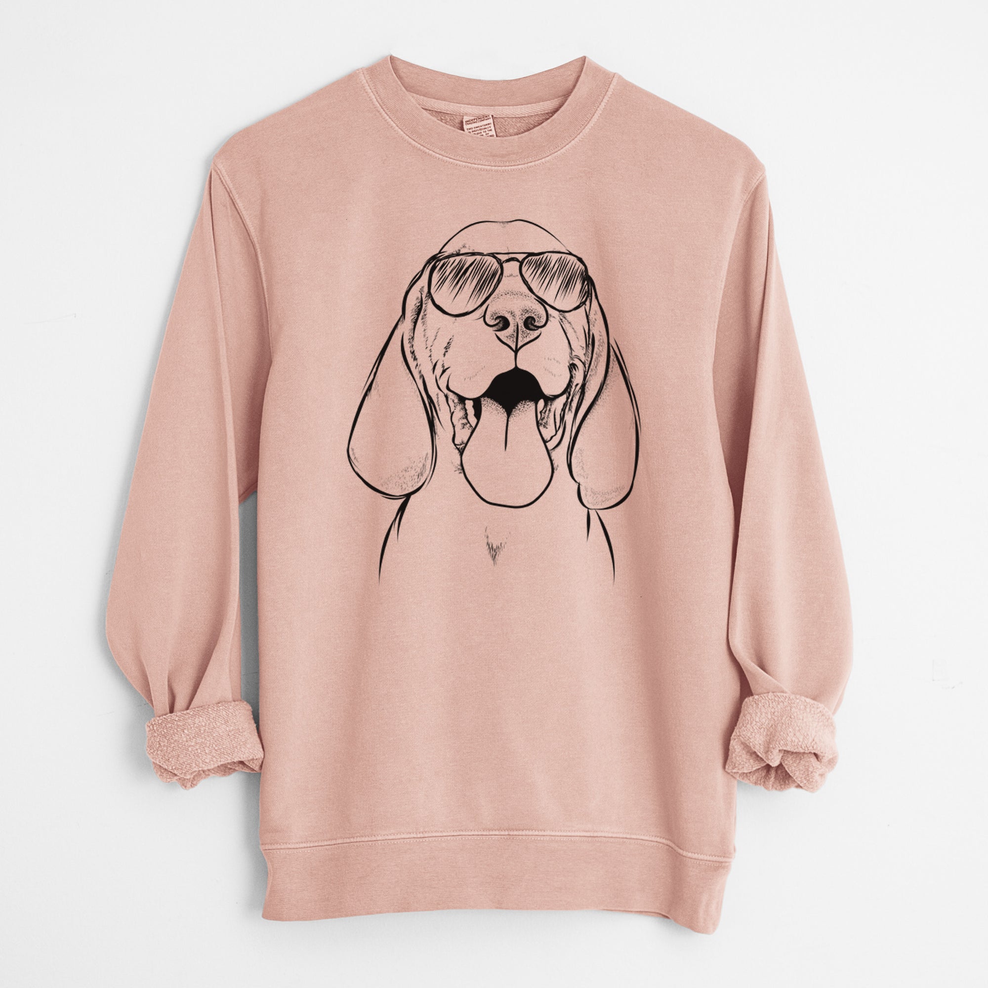 Aviator Bodi the Vizsla - Unisex Pigment Dyed Crew Sweatshirt