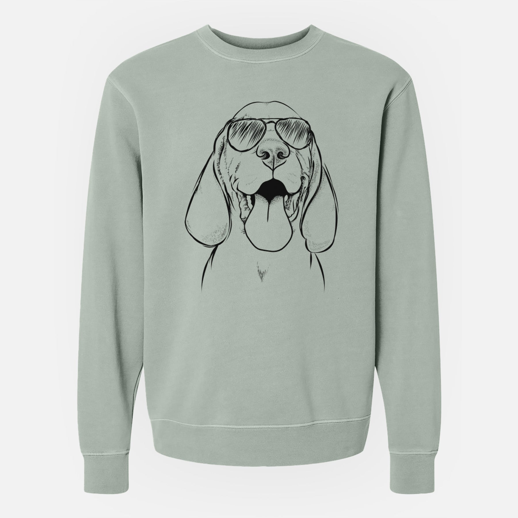 Aviator Bodi the Vizsla - Unisex Pigment Dyed Crew Sweatshirt