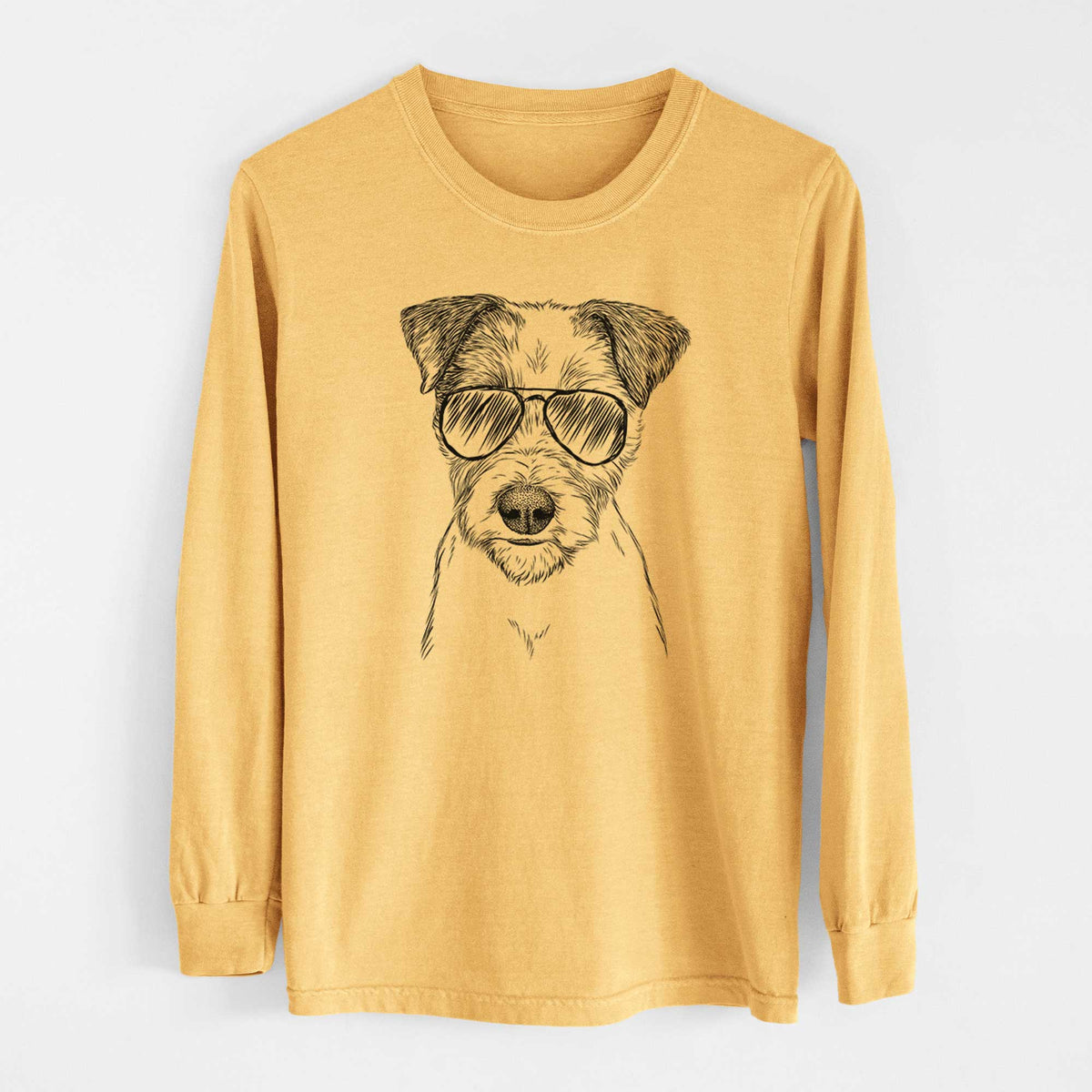 Aviators Bogart the Parson Russell Terrier - Heavyweight 100% Cotton Long Sleeve