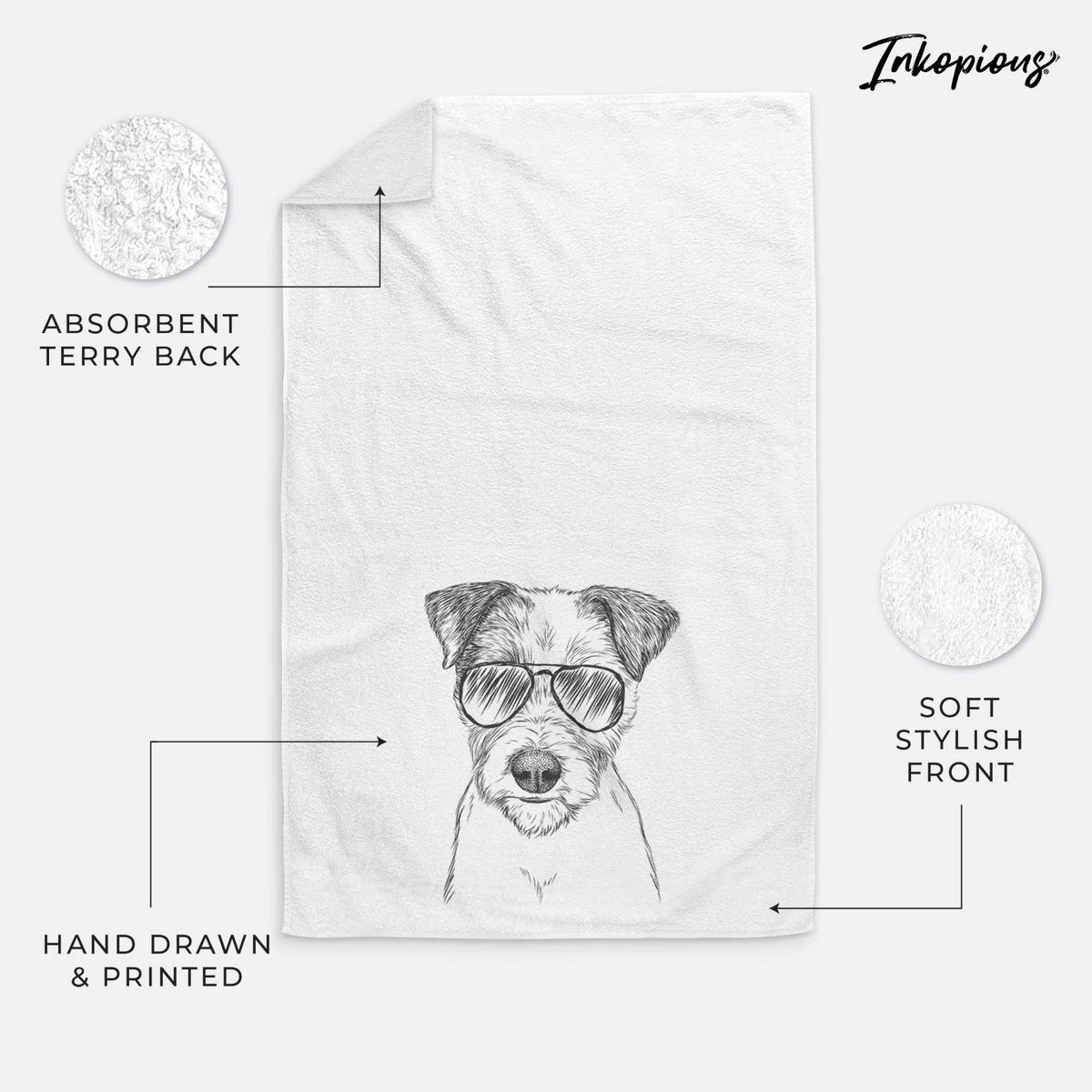 Bogart the Parson Russell Terrier Decorative Hand Towel