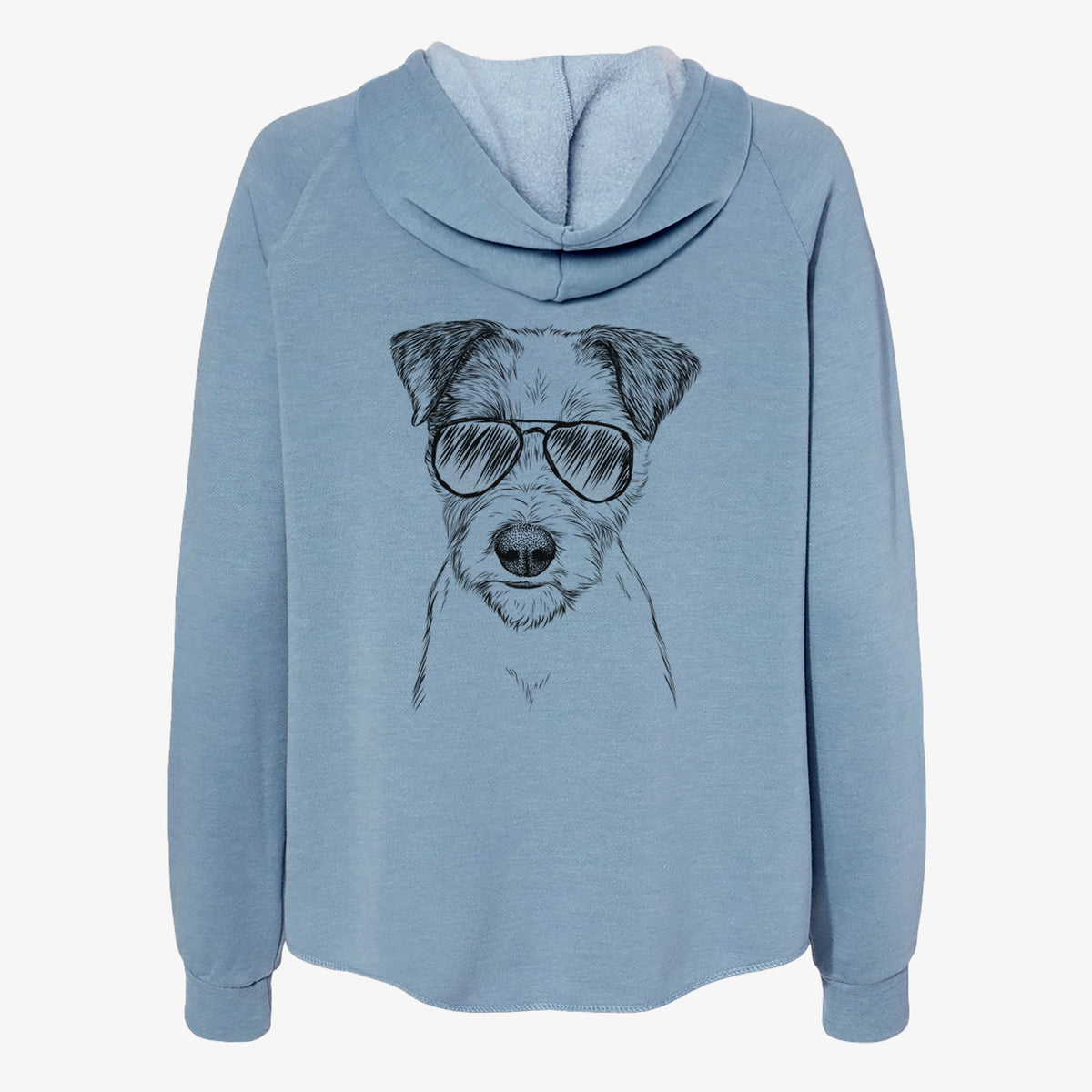Bogart the Parson Russell Terrier - Women's Cali Wave Zip-Up Sweatshirt